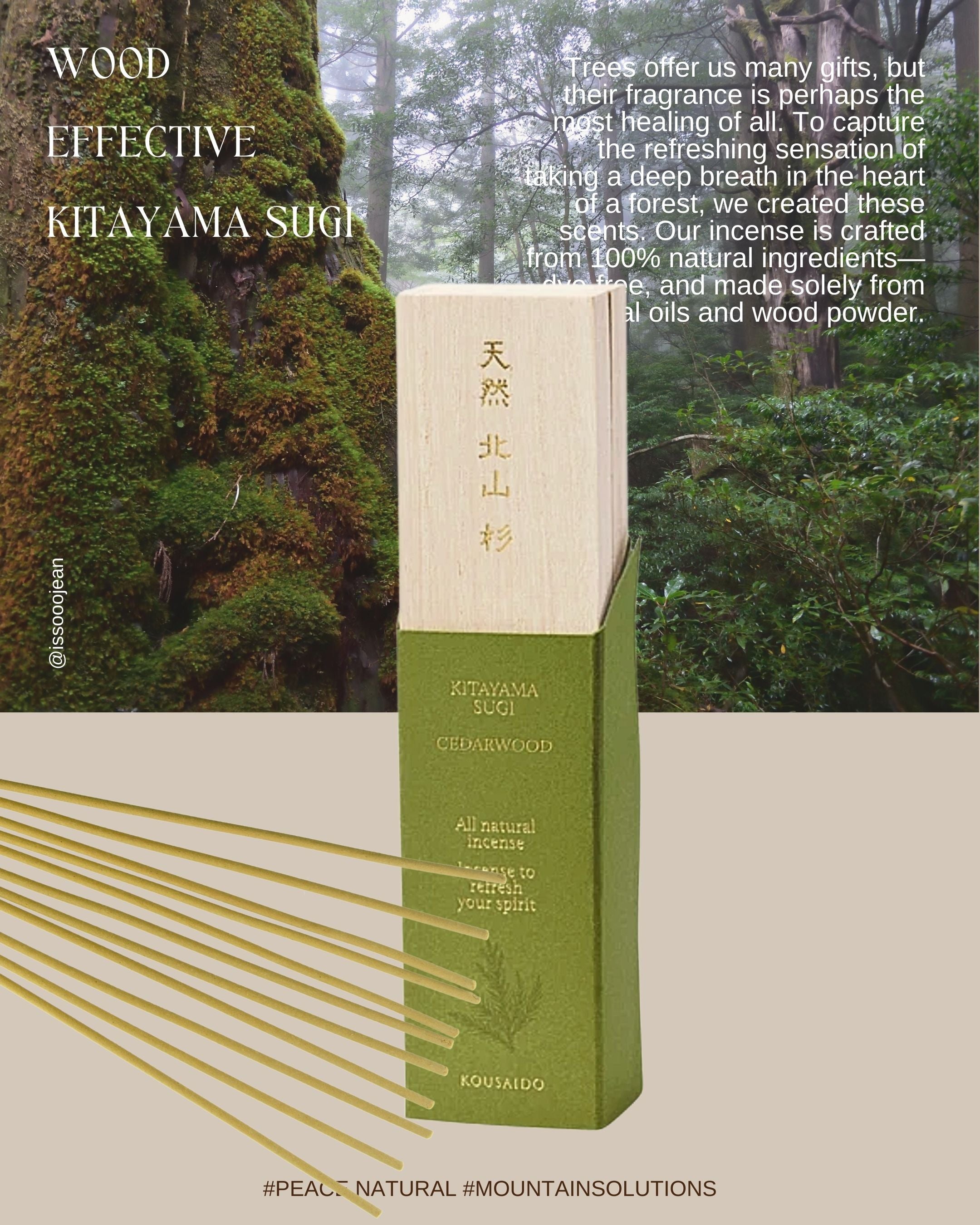 【日本香彩堂】森之呼吸．100% 天然木質線香（桐木盒裝）
