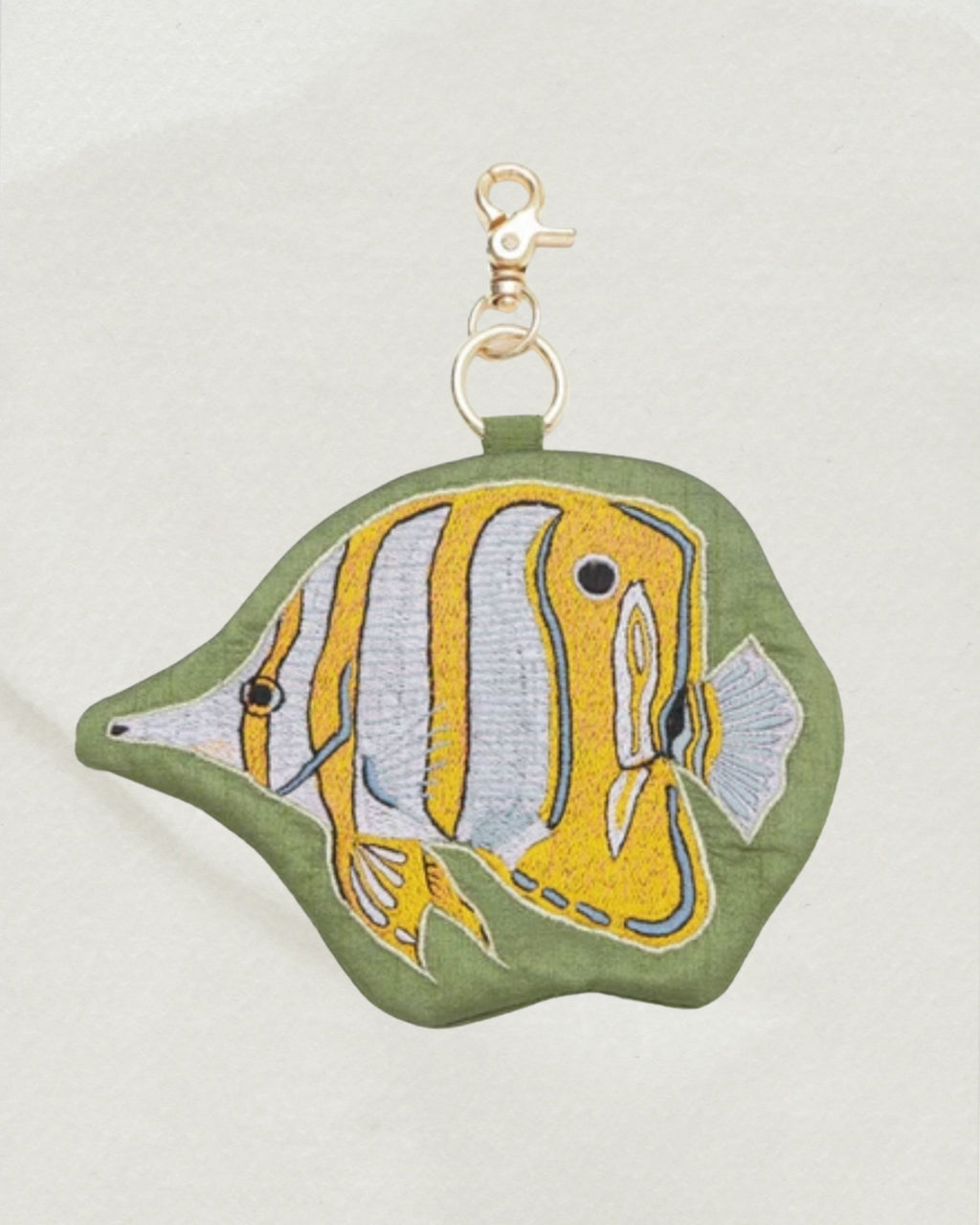 印度職人手作_深海漫遊_珠繡魚型收納掛飾