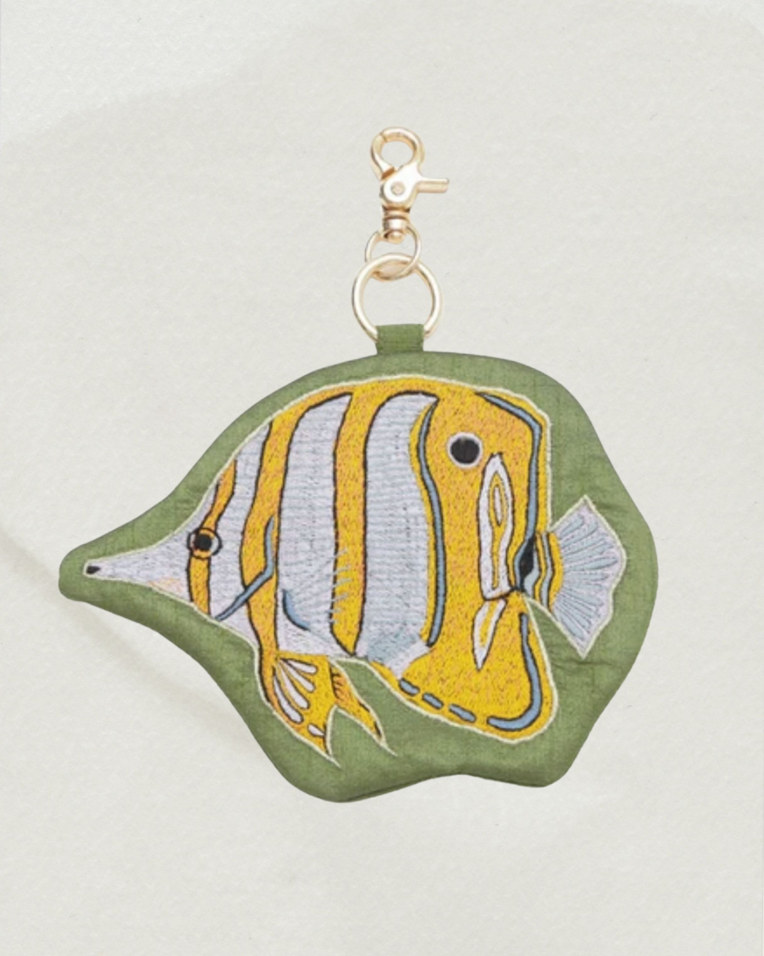 印度職人手作_深海漫遊_珠繡魚型收納掛飾