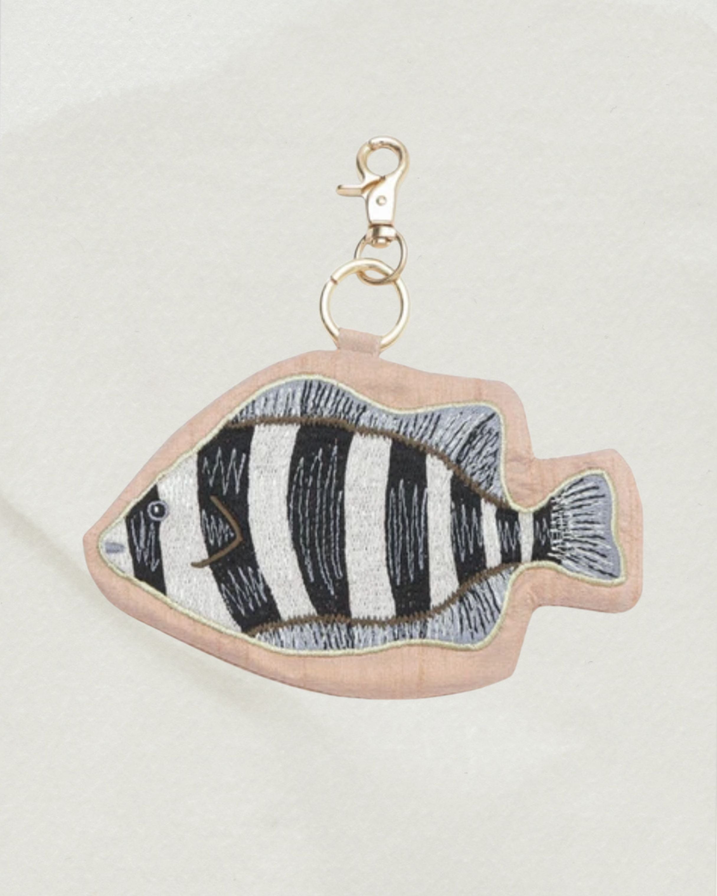 印度職人手作_深海漫遊_珠繡魚型收納掛飾