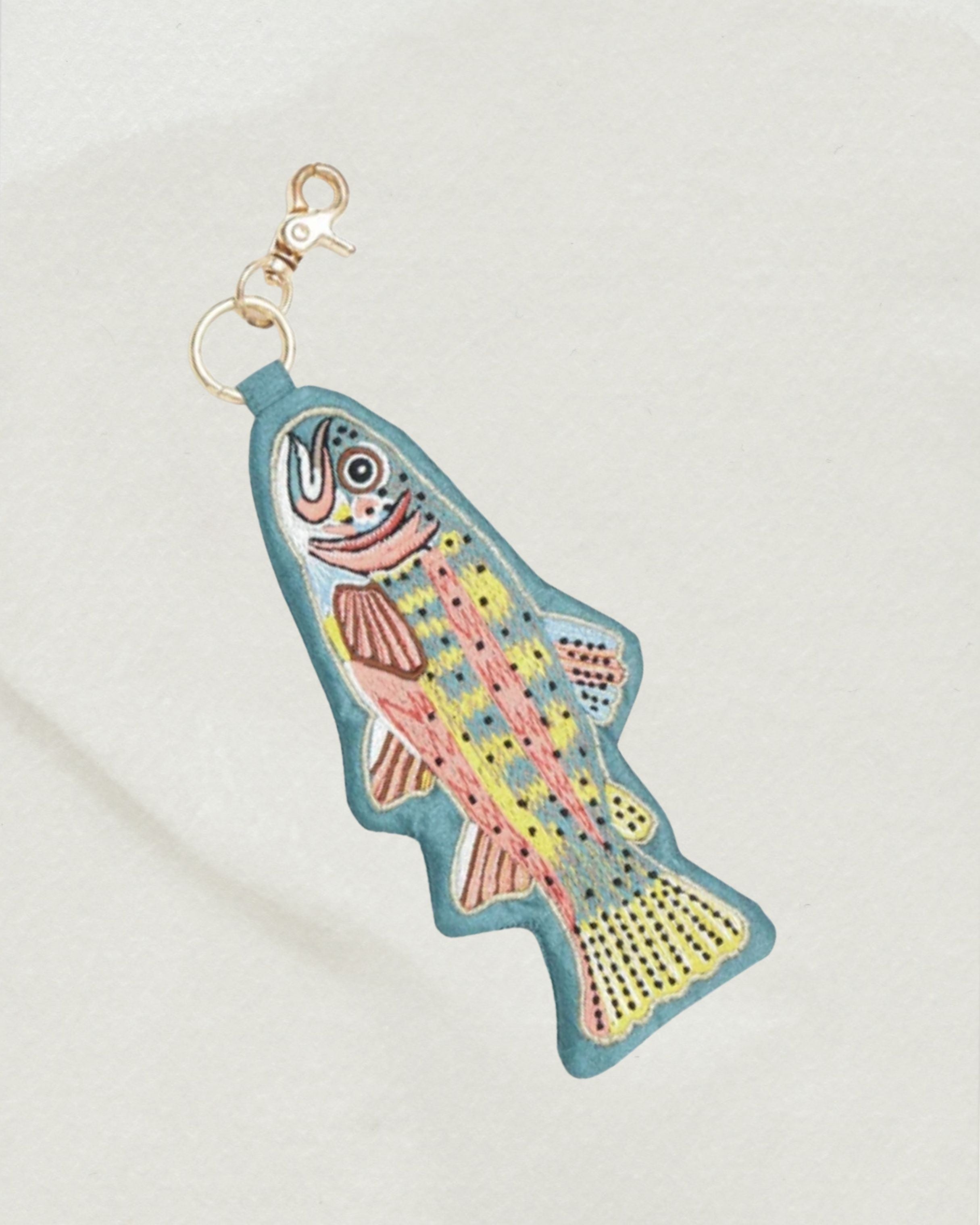 印度職人手作_深海漫遊_珠繡魚型收納掛飾