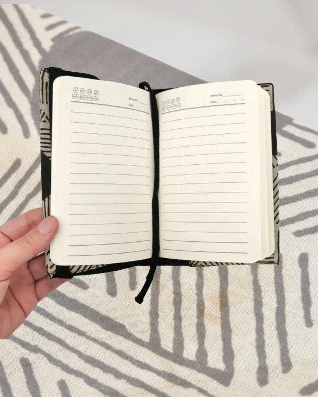 【印度職人手作】大地幾何・手感棉紙書衣 (附筆記本)