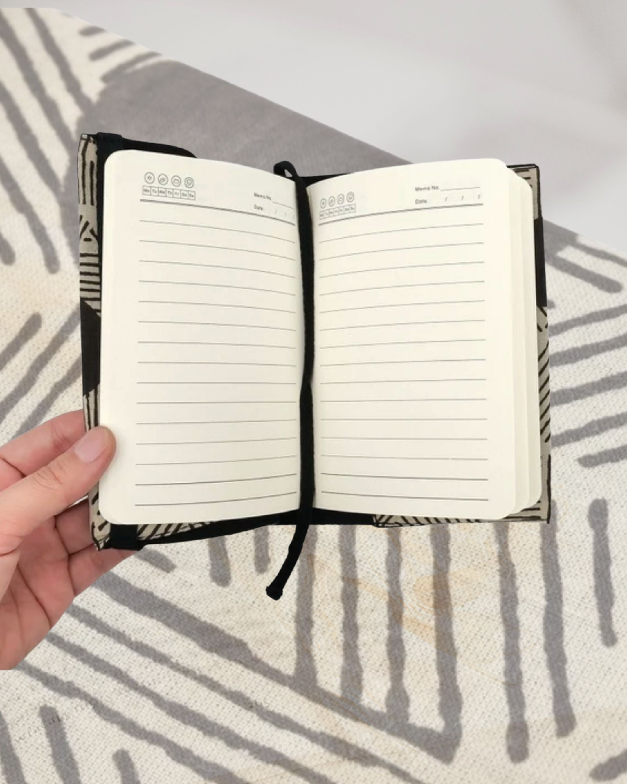 【印度職人手作】大地幾何・手感棉紙書衣 (附筆記本)