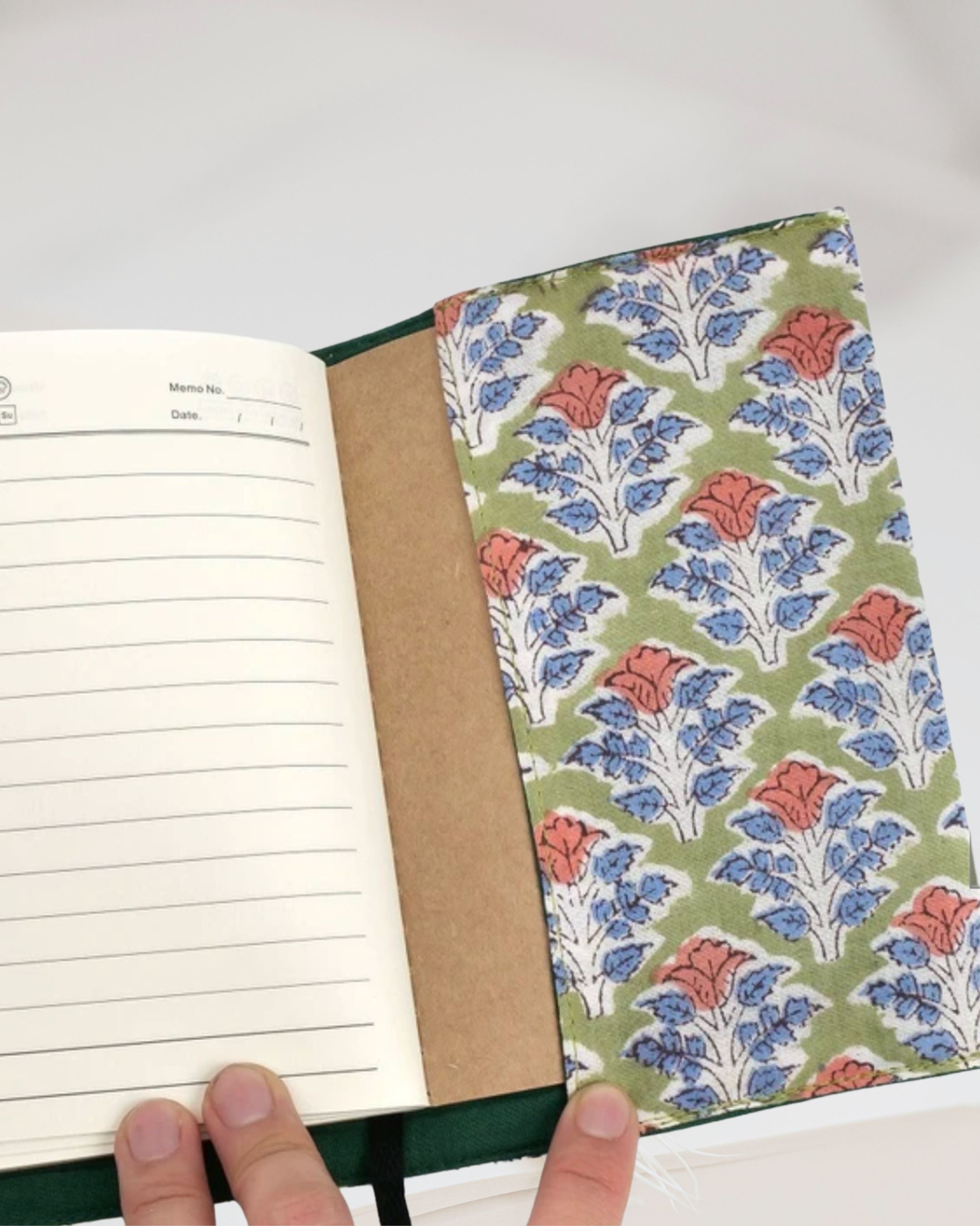 【印度職人手作】繁花盛開・手工紙棉書衣 (附筆記本)