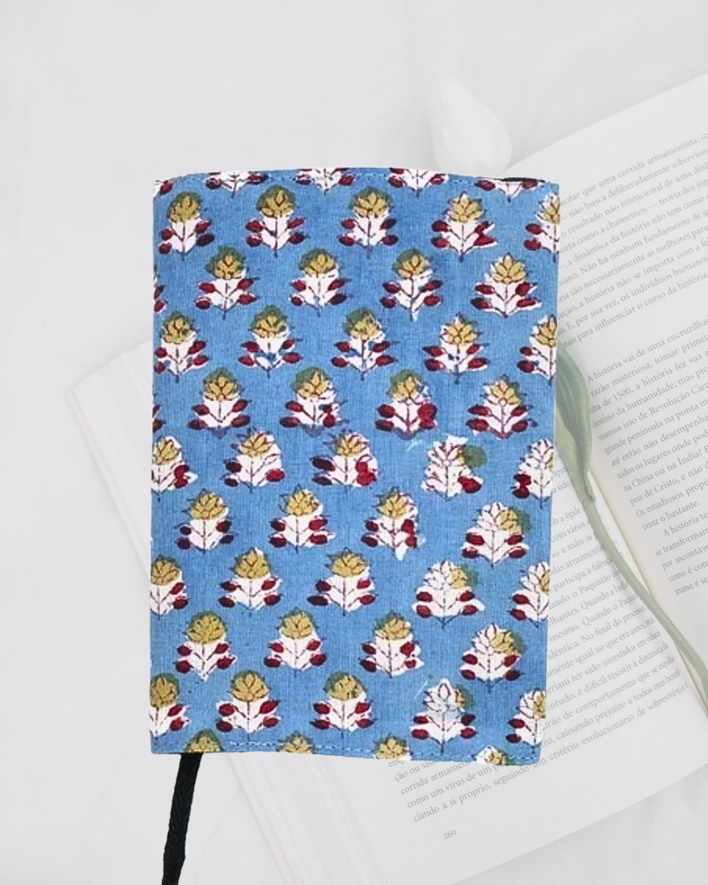 【印度職人手作】繁花盛開・手工紙棉書衣 (附筆記本)