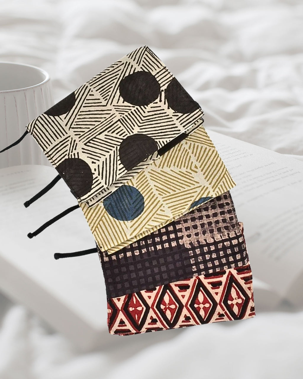 【印度職人手作】大地幾何・手感棉紙書衣 (附筆記本)