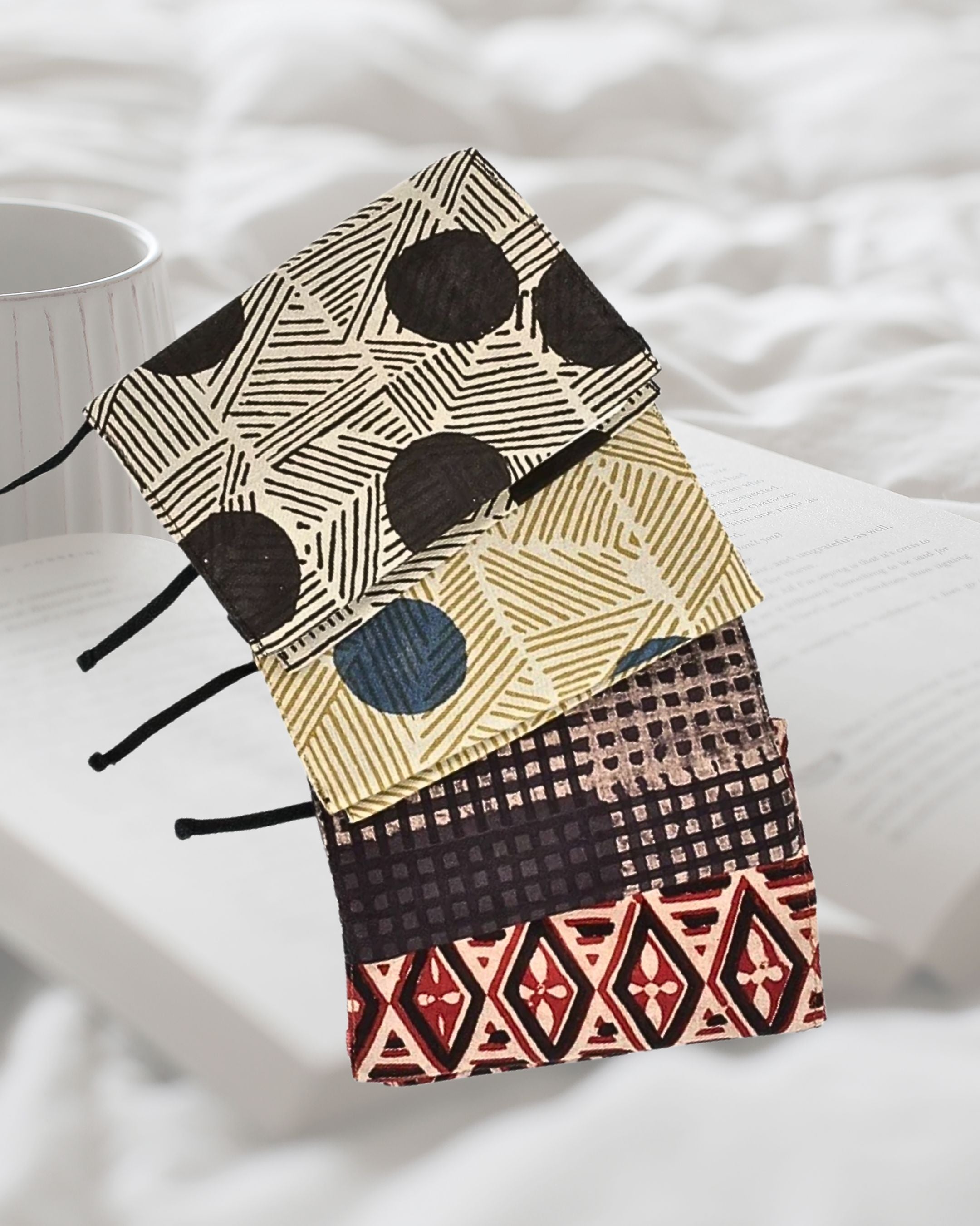 【印度職人手作】大地幾何・手感棉紙書衣 (附筆記本)