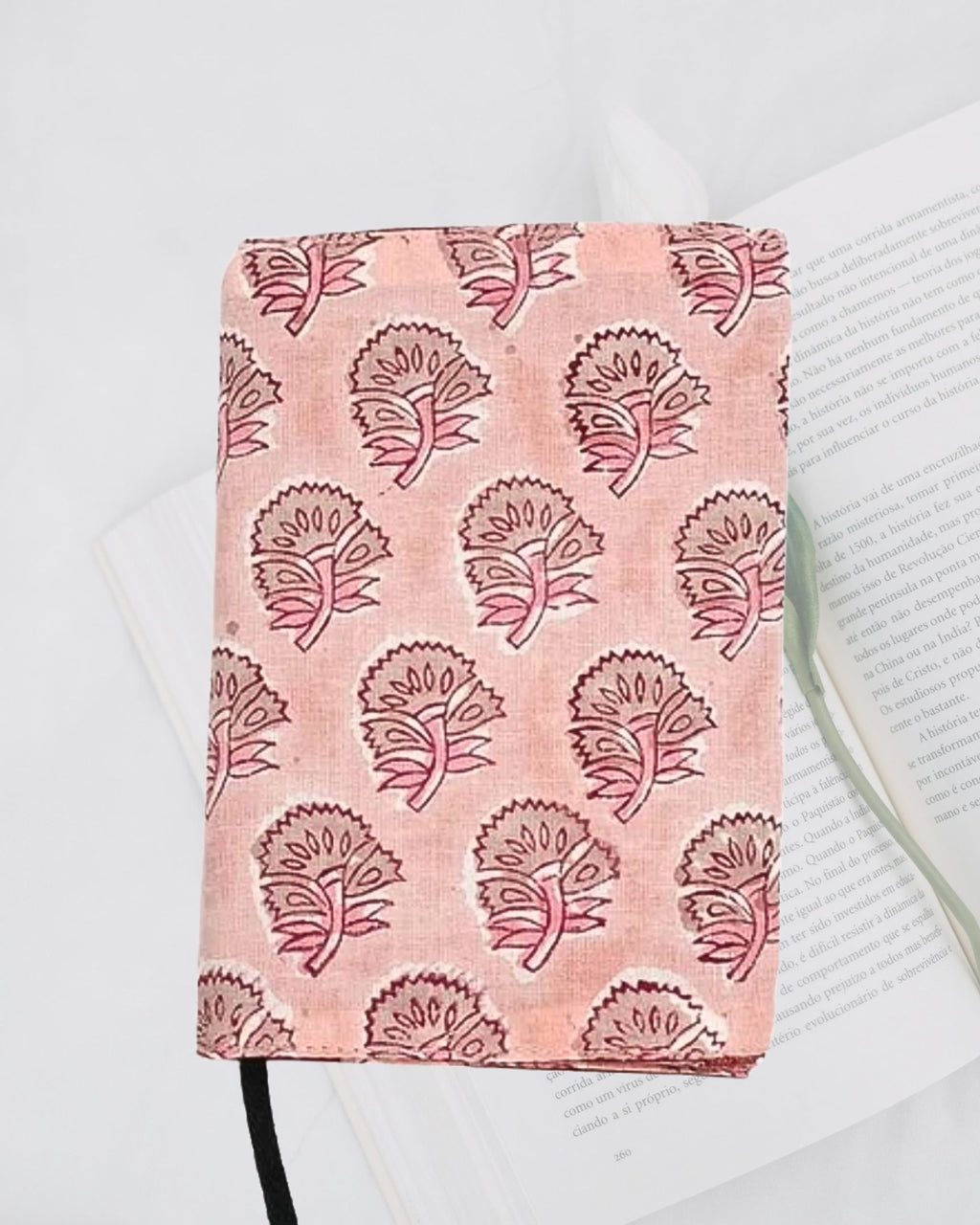 【印度職人手作】繁花盛開・手工紙棉書衣 (附筆記本)