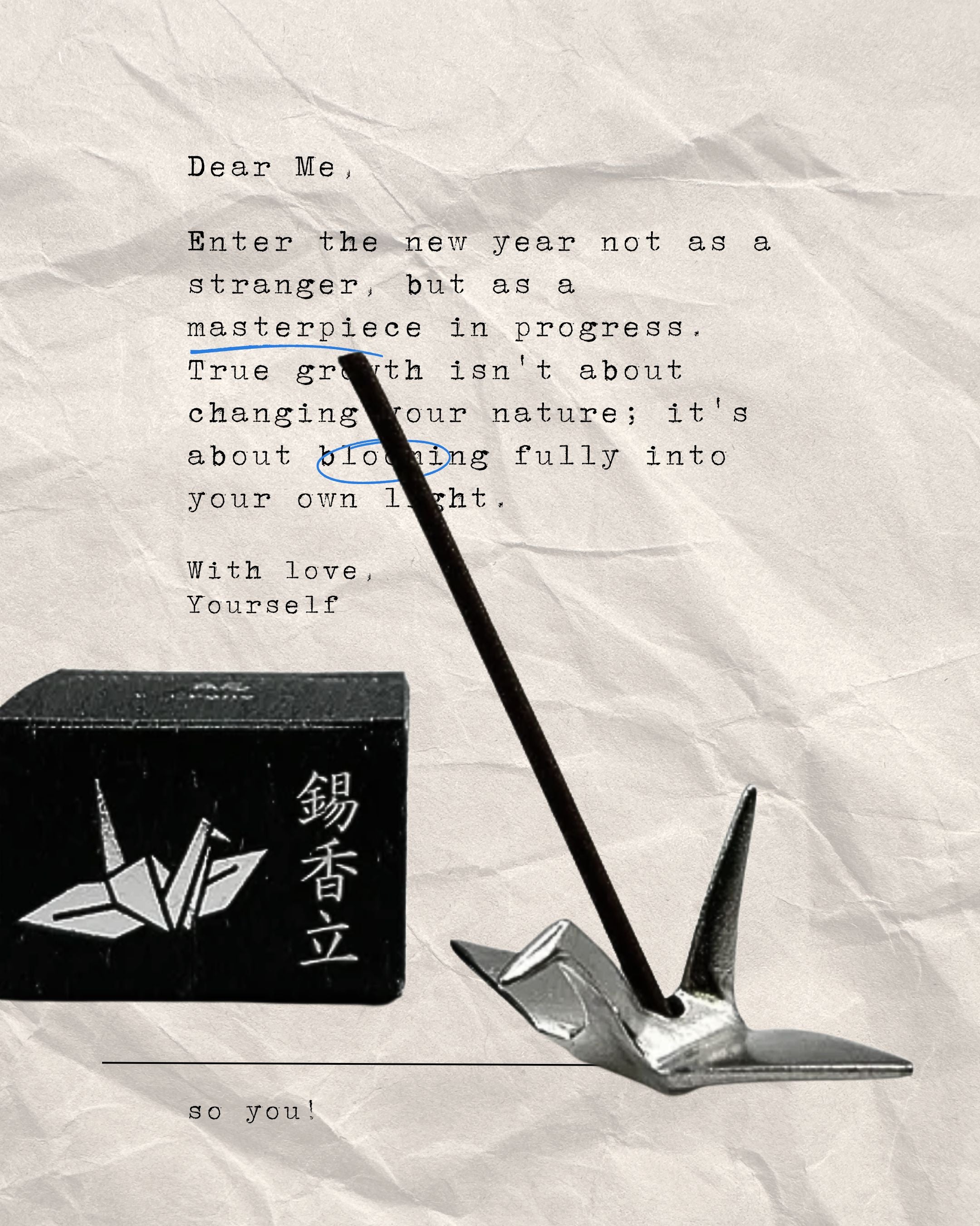 【日本職人手作】凝結的祈願・純錫摺紙線香立