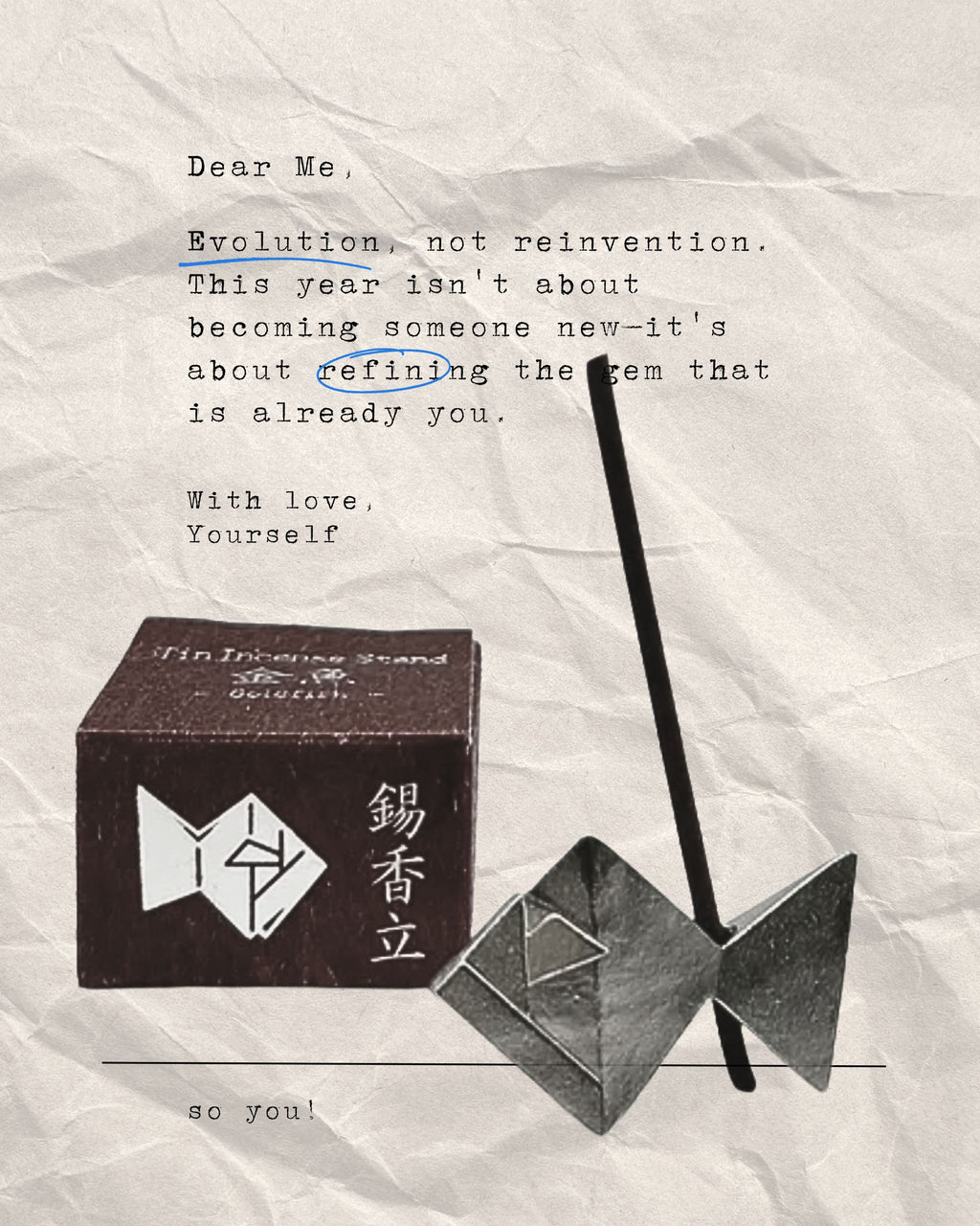 【日本職人手作】凝結的祈願・純錫摺紙線香立