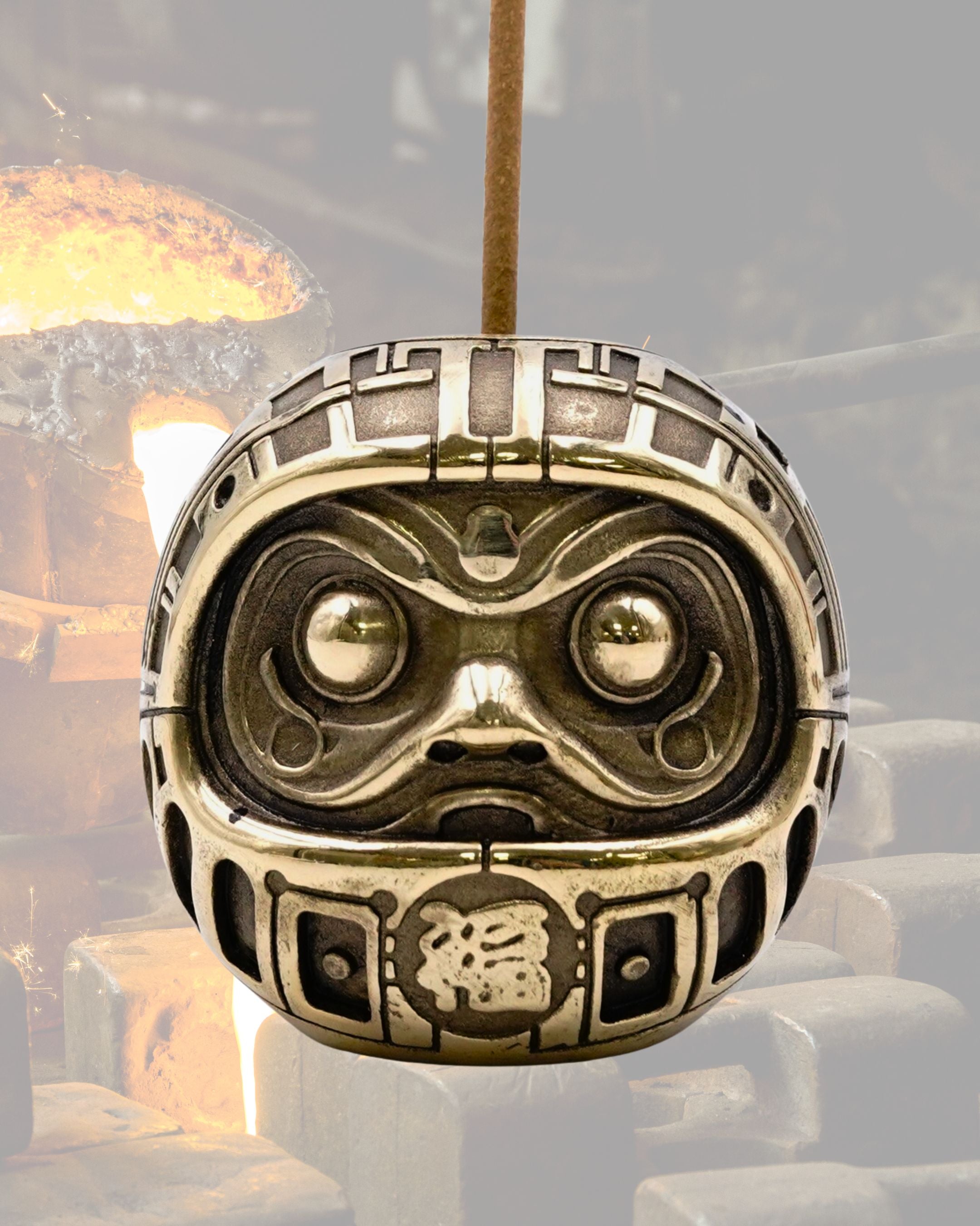 【日本職人手作】FUKKA 機械達摩・金屬鑄造線香座