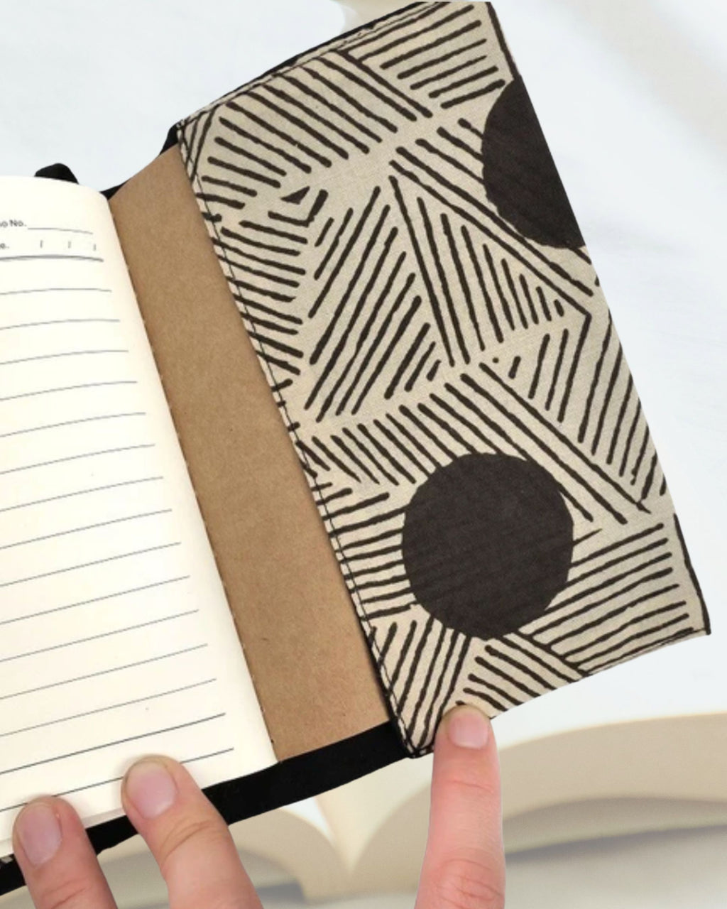 【印度職人手作】大地幾何・手感棉紙書衣 (附筆記本)