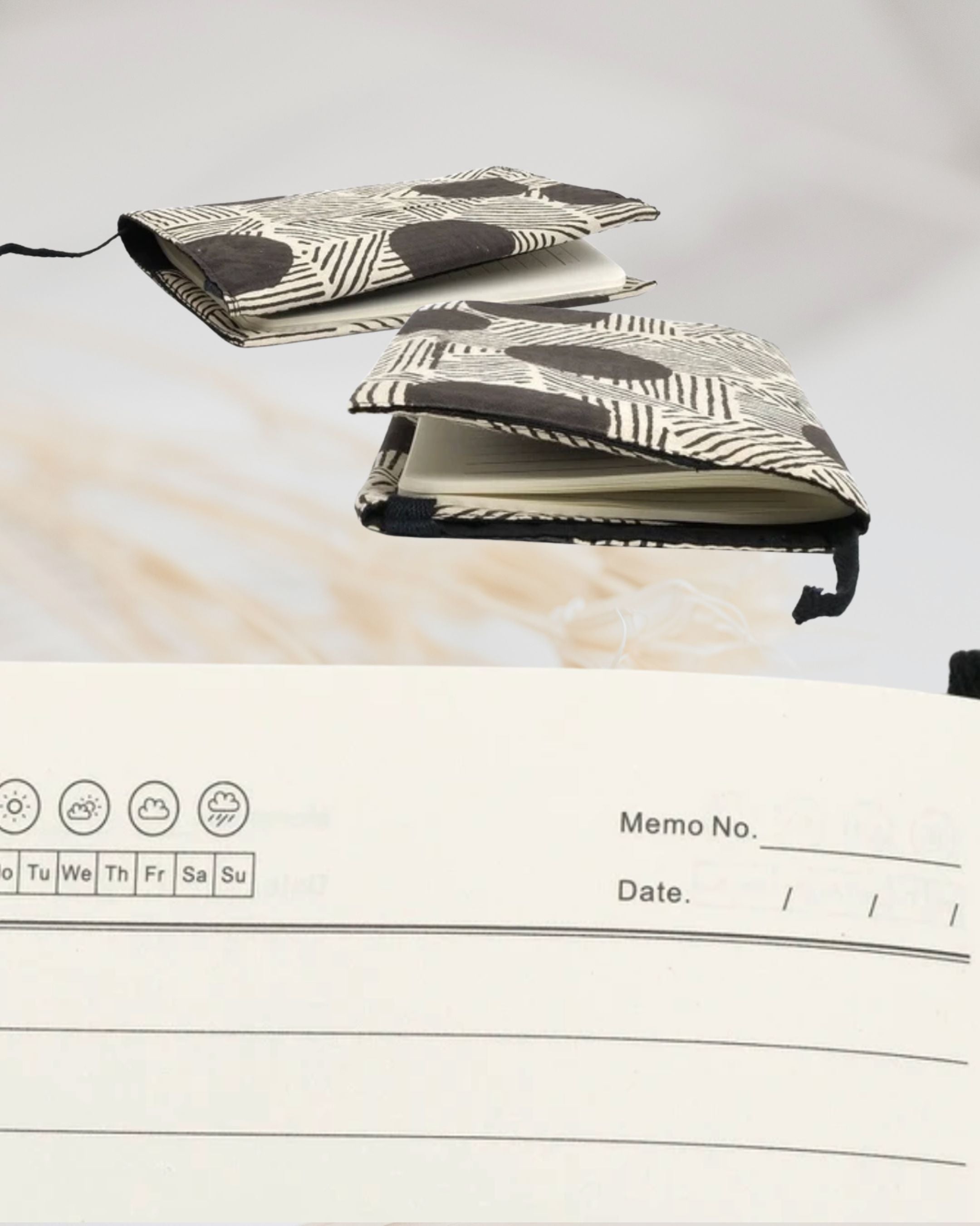 【印度職人手作】大地幾何・手感棉紙書衣 (附筆記本)