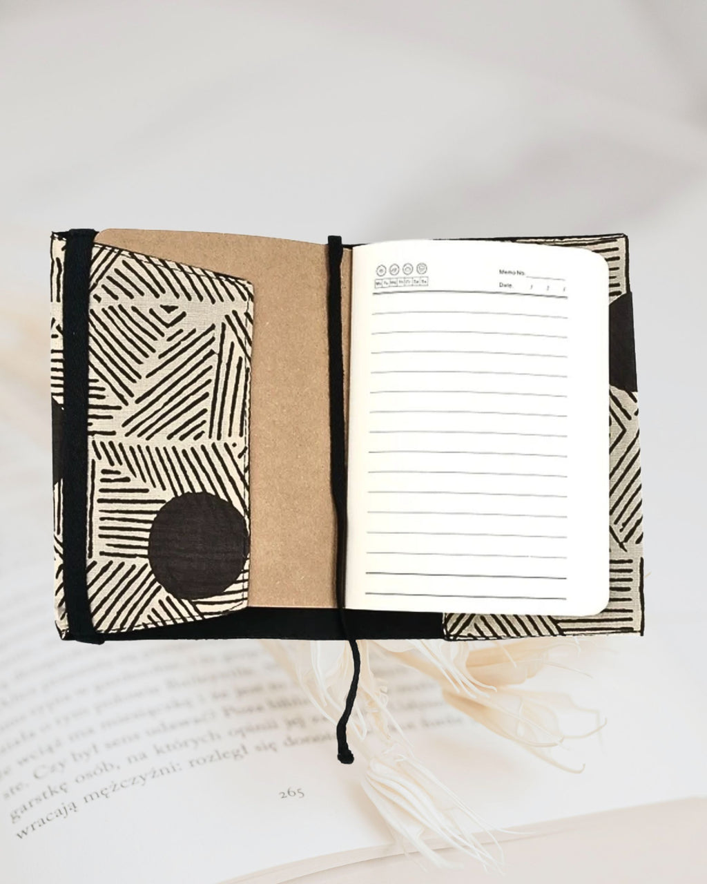 【印度職人手作】大地幾何・手感棉紙書衣 (附筆記本)