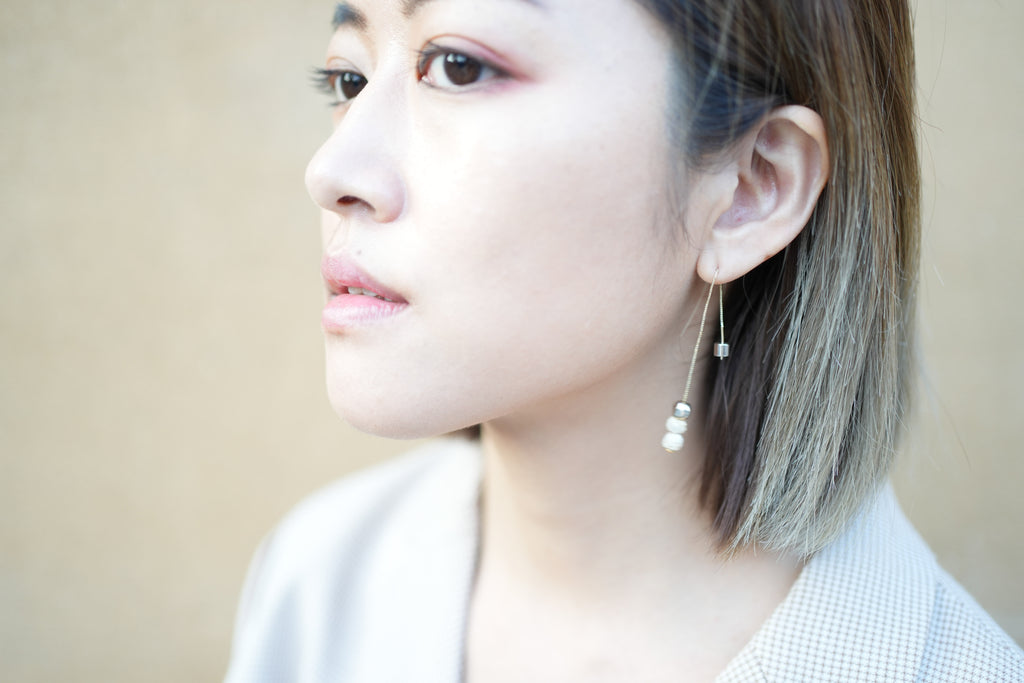 蛋殼_飾品_靈魂的脈動．串珠長耳線