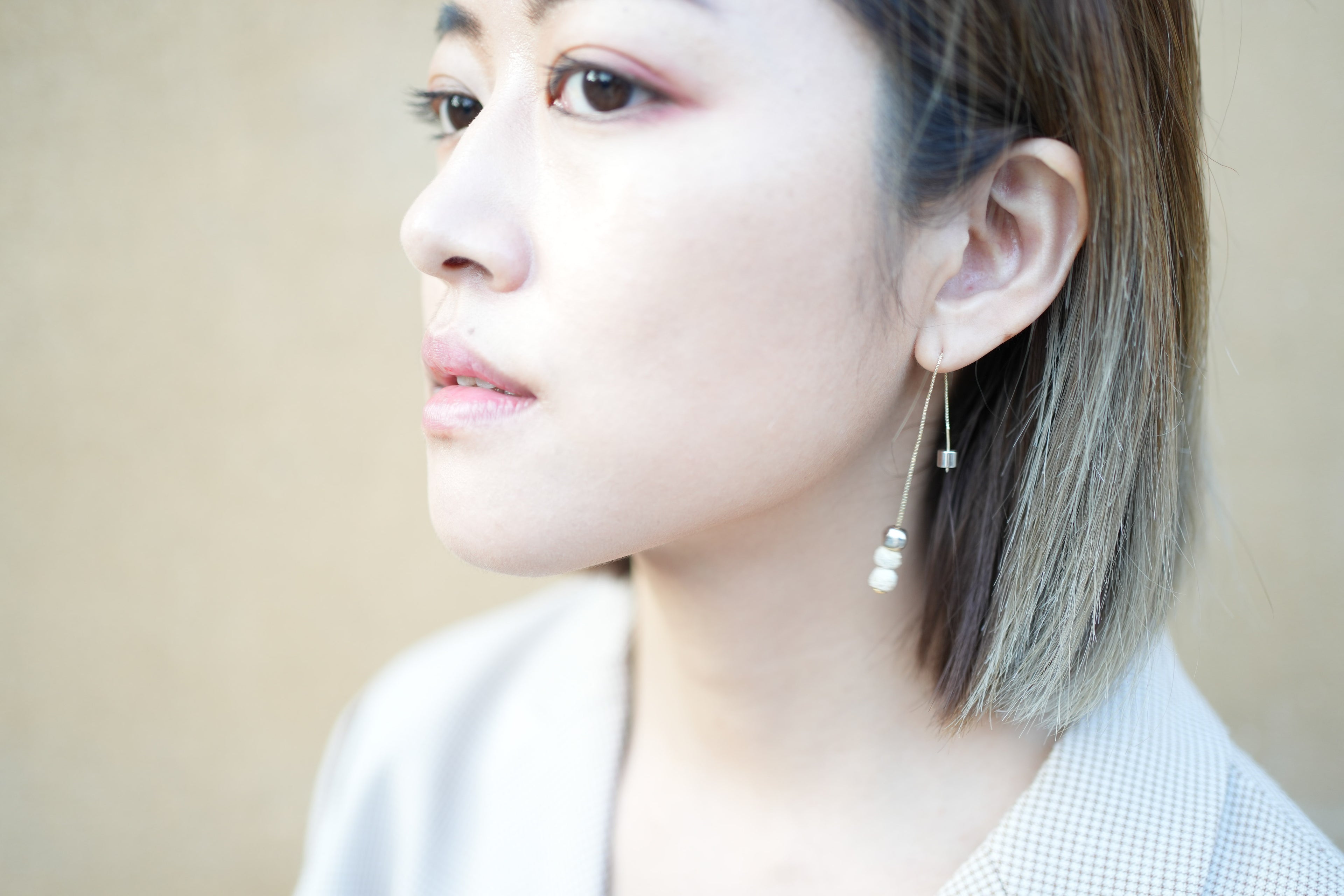 蛋殼_飾品_靈魂的脈動．串珠長耳線