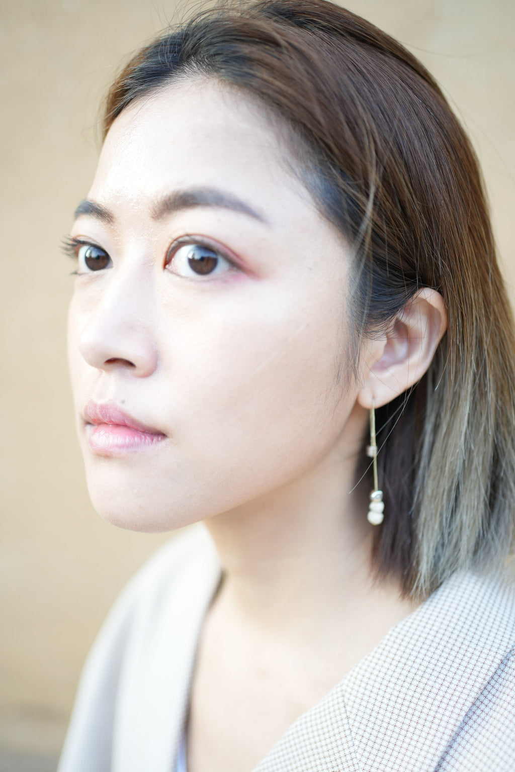 蛋殼_飾品_靈魂的脈動．串珠長耳線