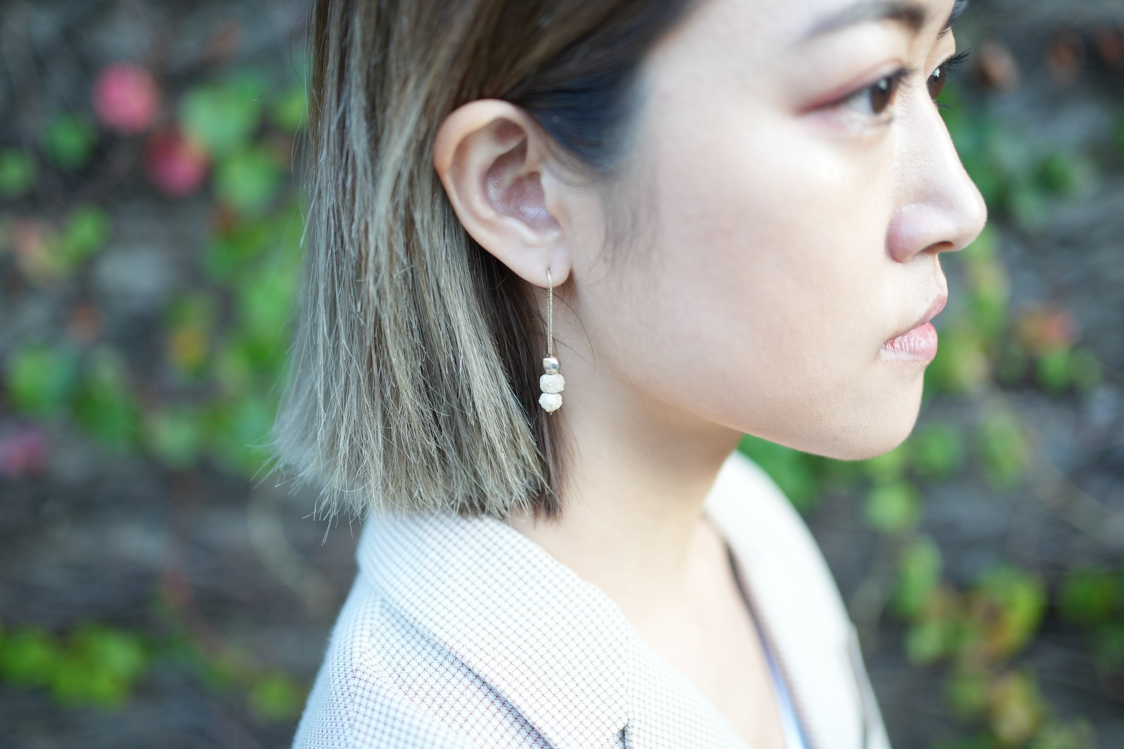 蛋殼_飾品_靈魂的脈動．串珠長耳線