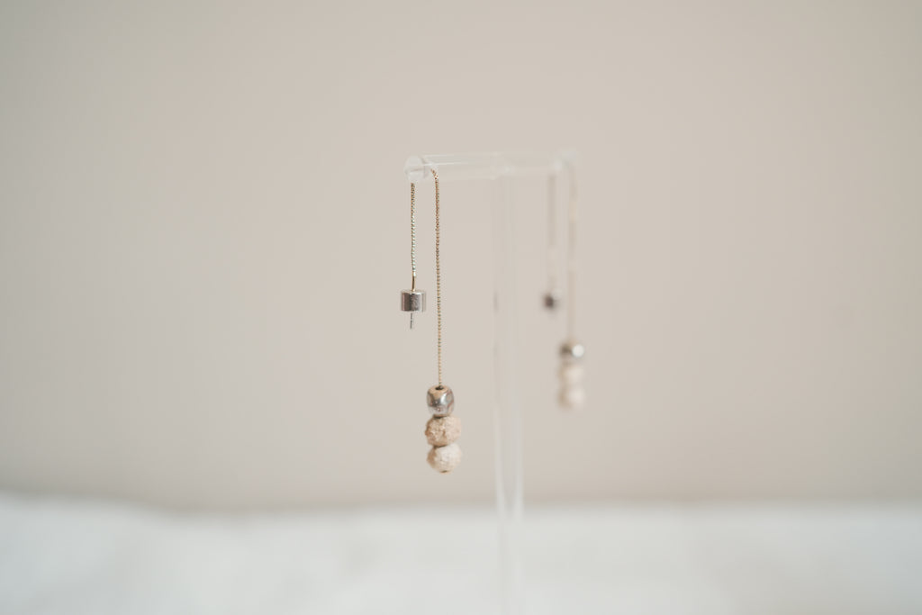 蛋殼_飾品_靈魂的脈動．串珠長耳線