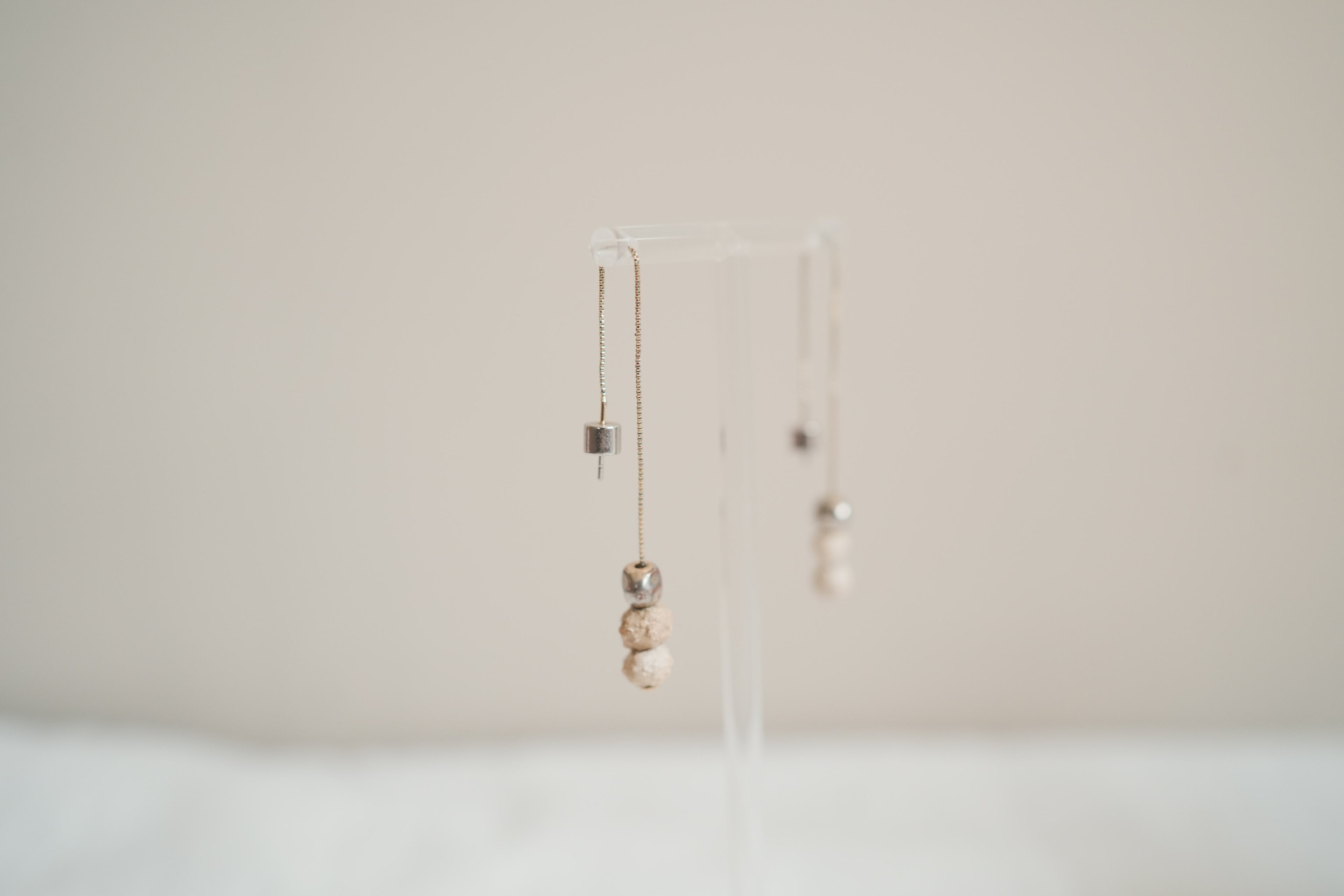 蛋殼_飾品_靈魂的脈動．串珠長耳線