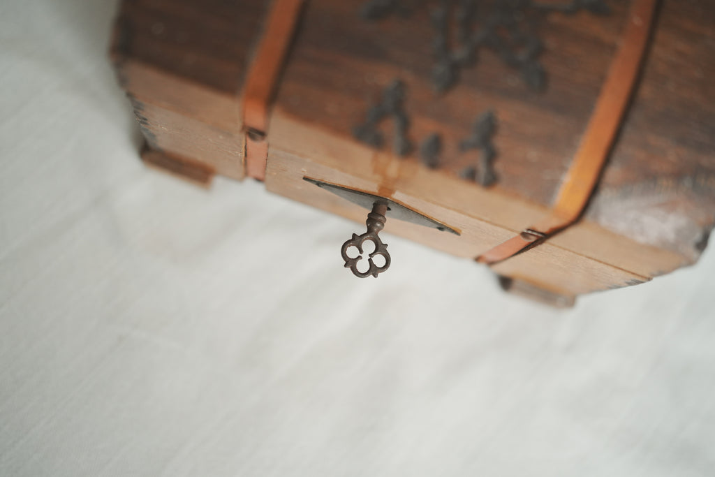 古董_時光的守護者_歐式手工星紋木質寶盒