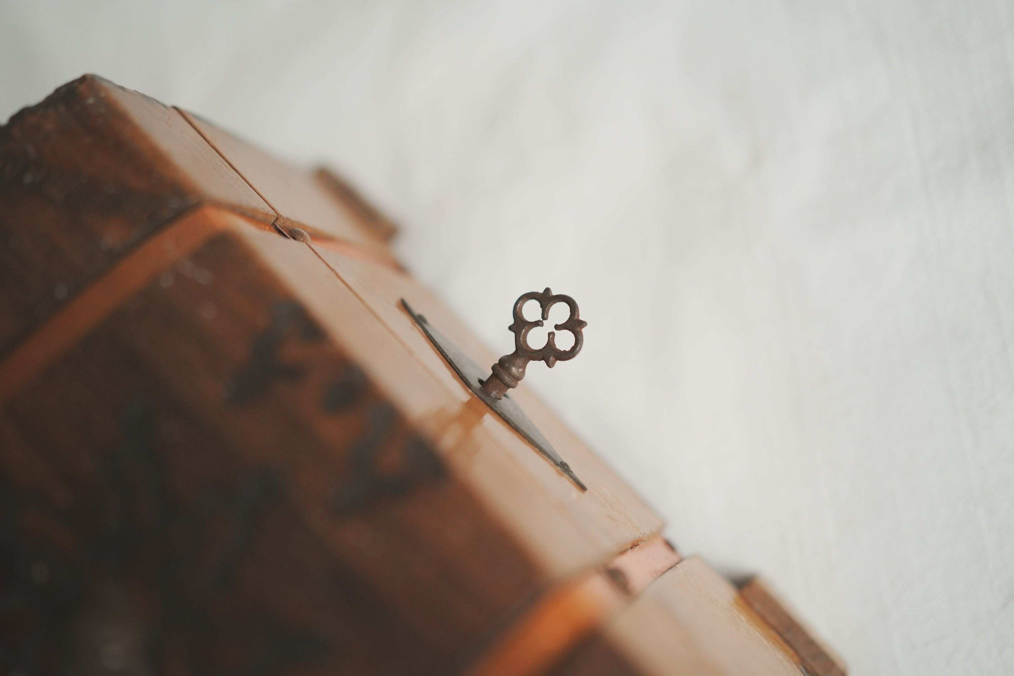 古董_時光的守護者_歐式手工星紋木質寶盒