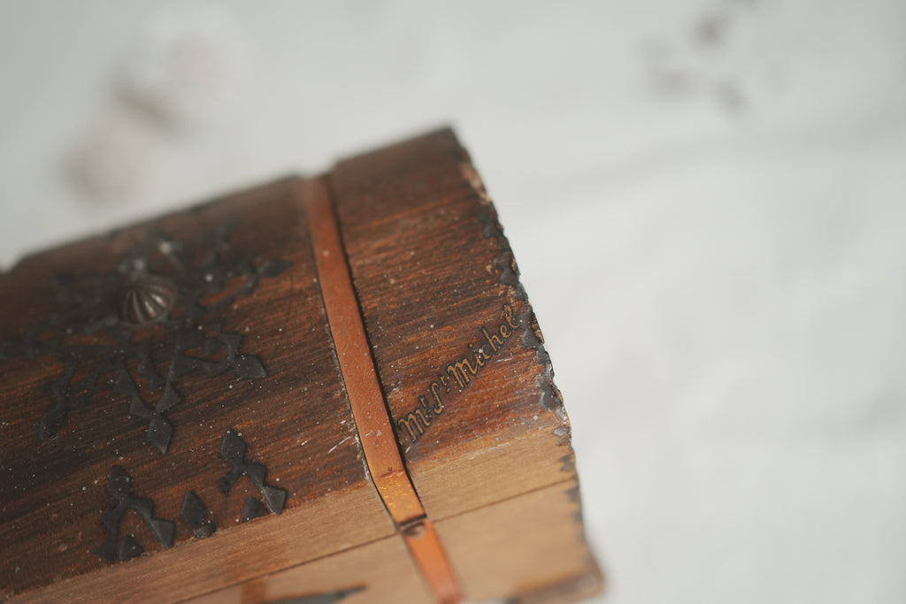 古董_時光的守護者_歐式手工星紋木質寶盒