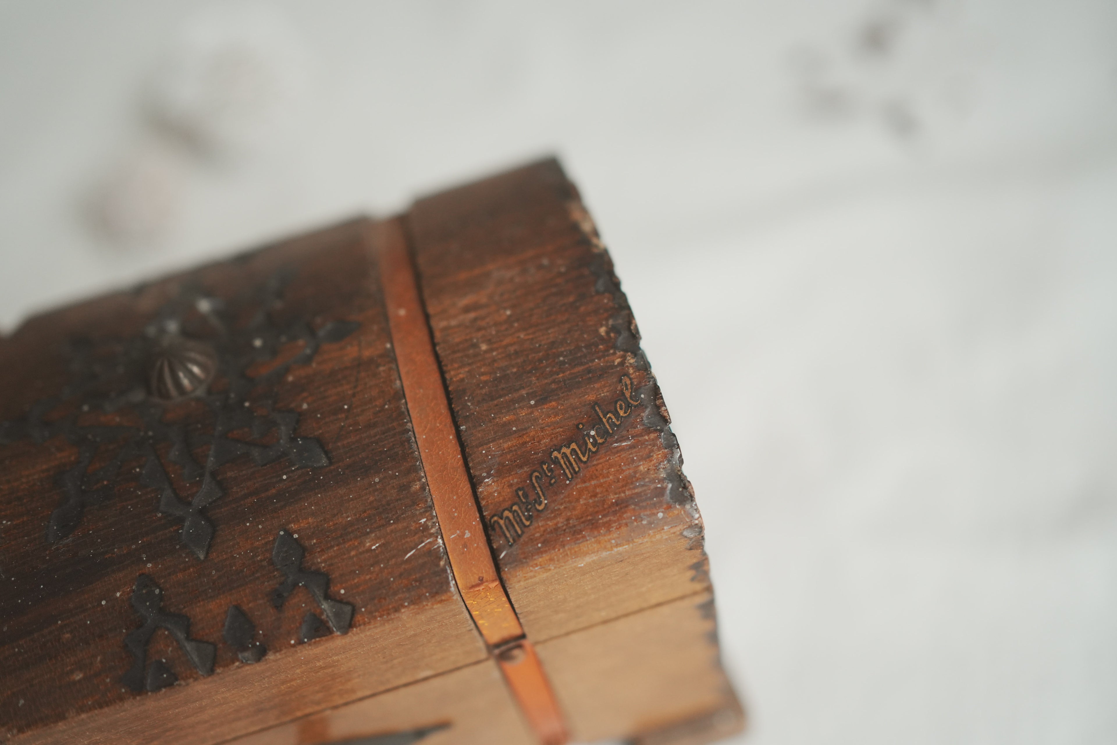 古董_時光的守護者_歐式手工星紋木質寶盒