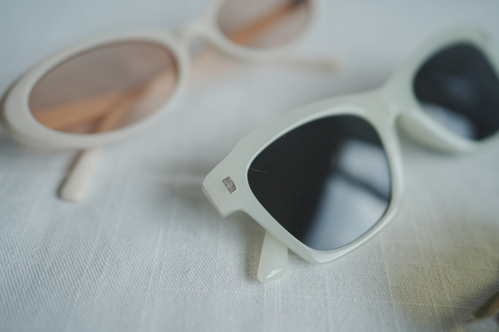 古著太陽眼鏡_粉奶白