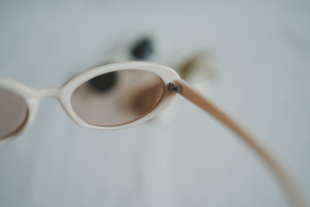 古著太陽眼鏡_粉奶白