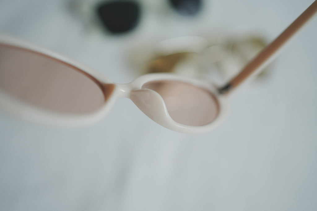 古著太陽眼鏡_粉奶白
