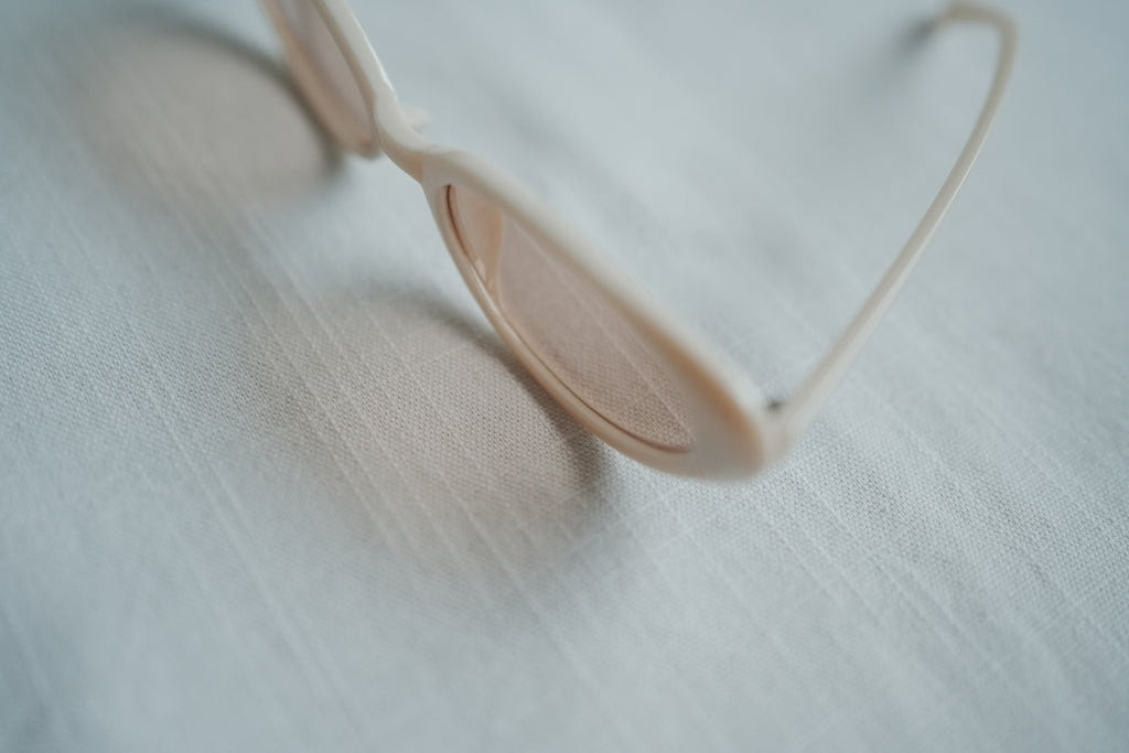 古著太陽眼鏡_粉奶白