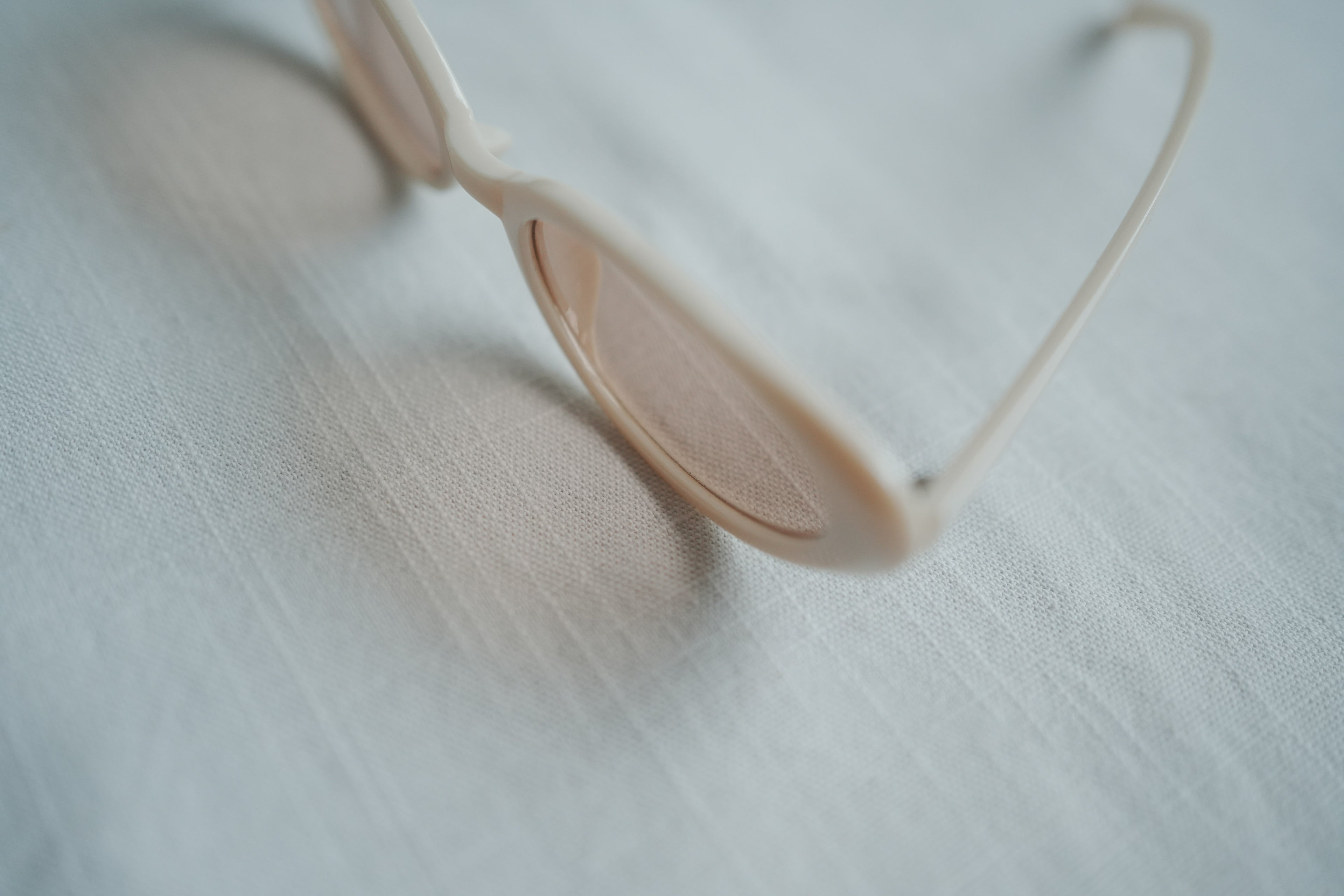 古著太陽眼鏡_粉奶白