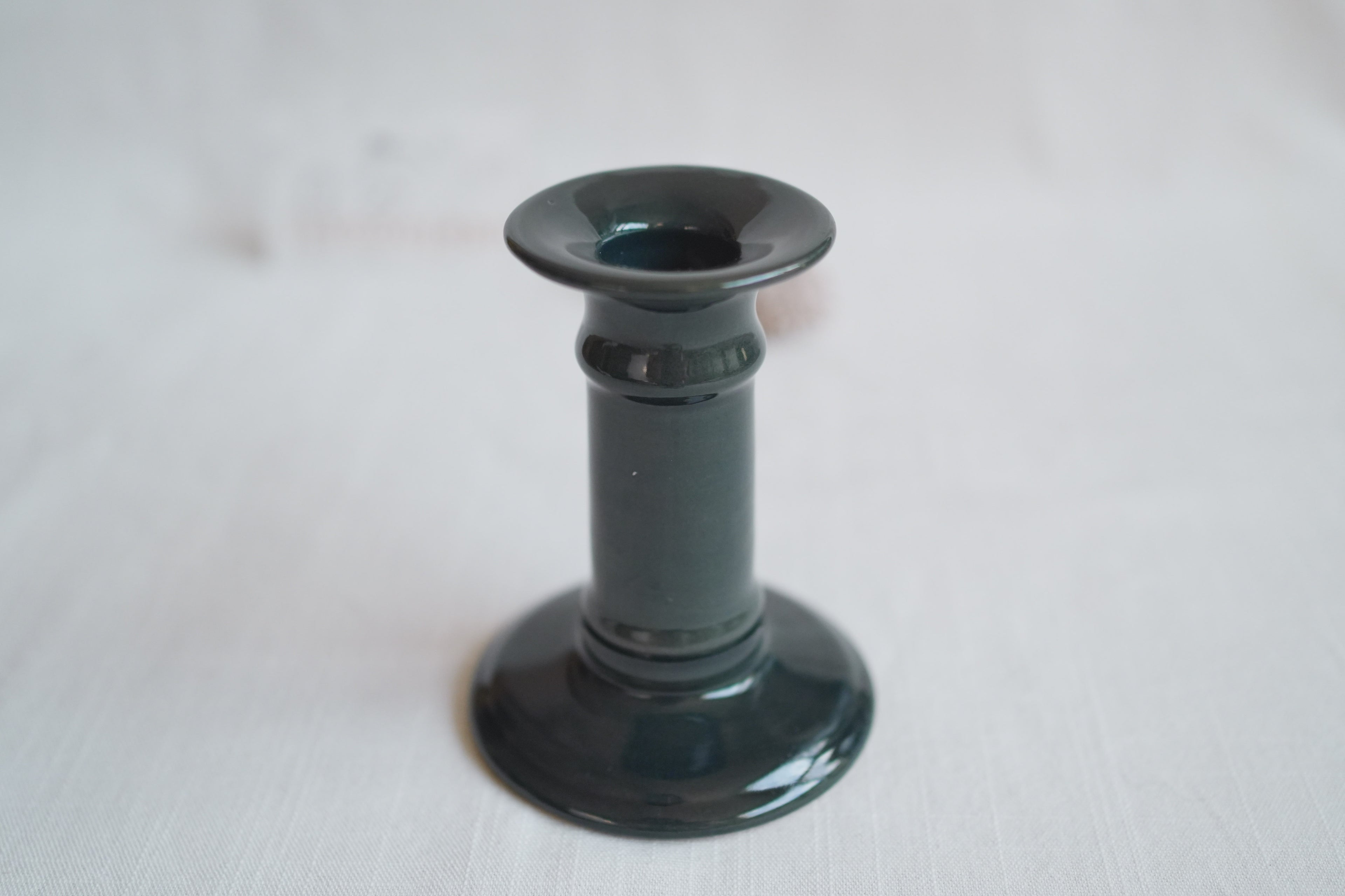 古董_謐夜深藍綠職人手工陶瓷燭臺