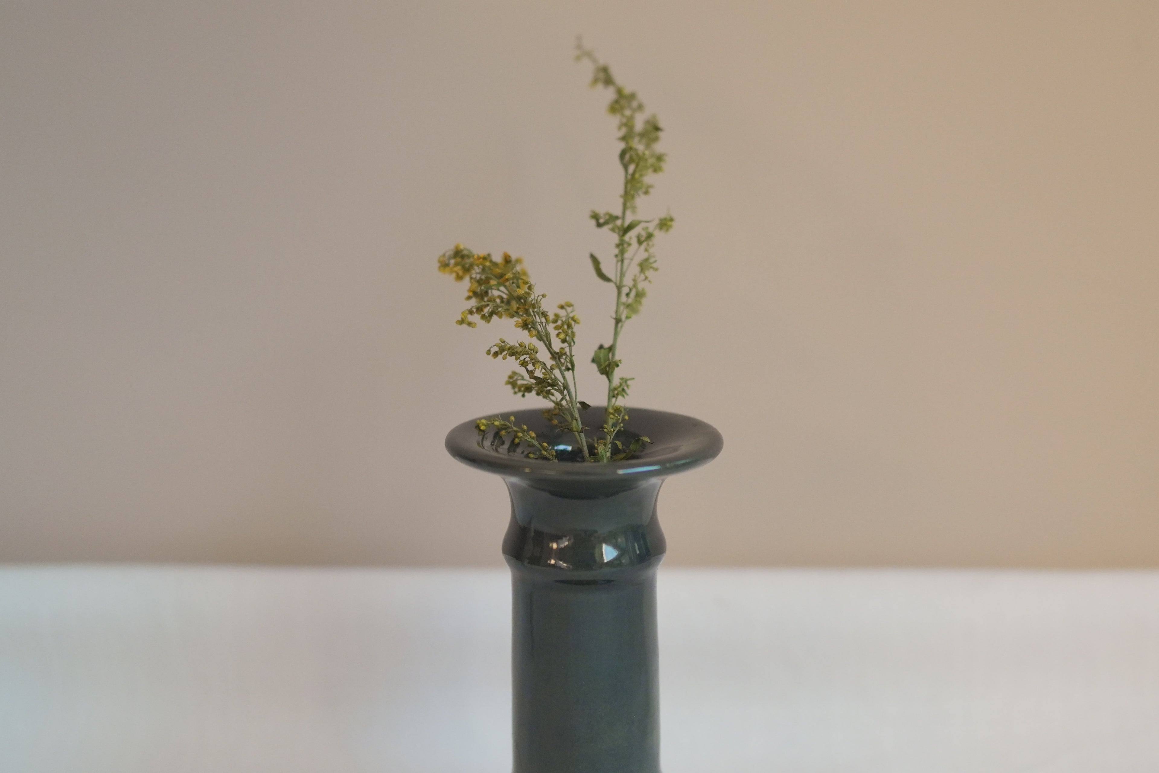 古董_謐夜深藍綠職人手工陶瓷燭臺