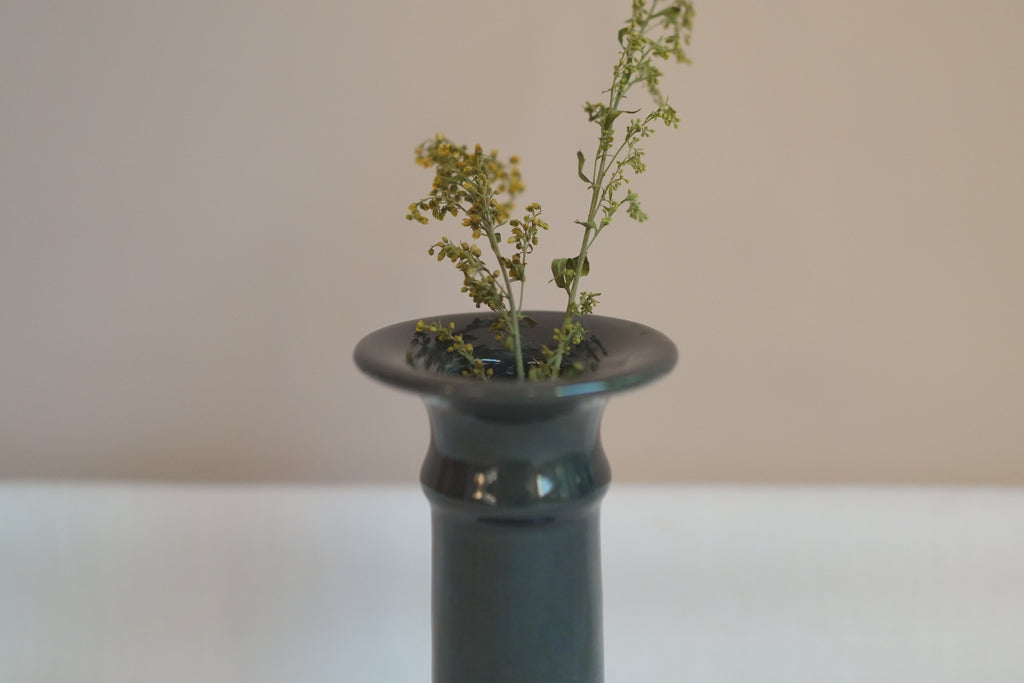 古董_謐夜深藍綠職人手工陶瓷燭臺