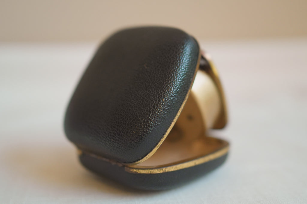 古董＿皮件旅行機械鬧鐘