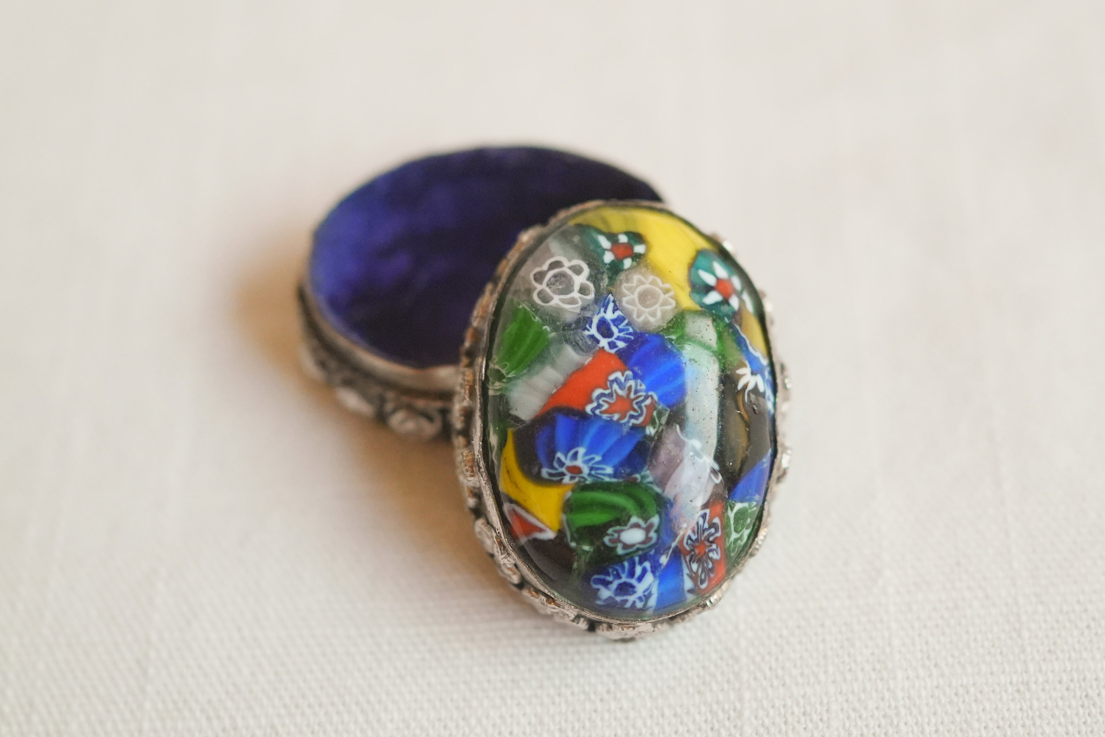 古董_純銀飾品迷你收納盒