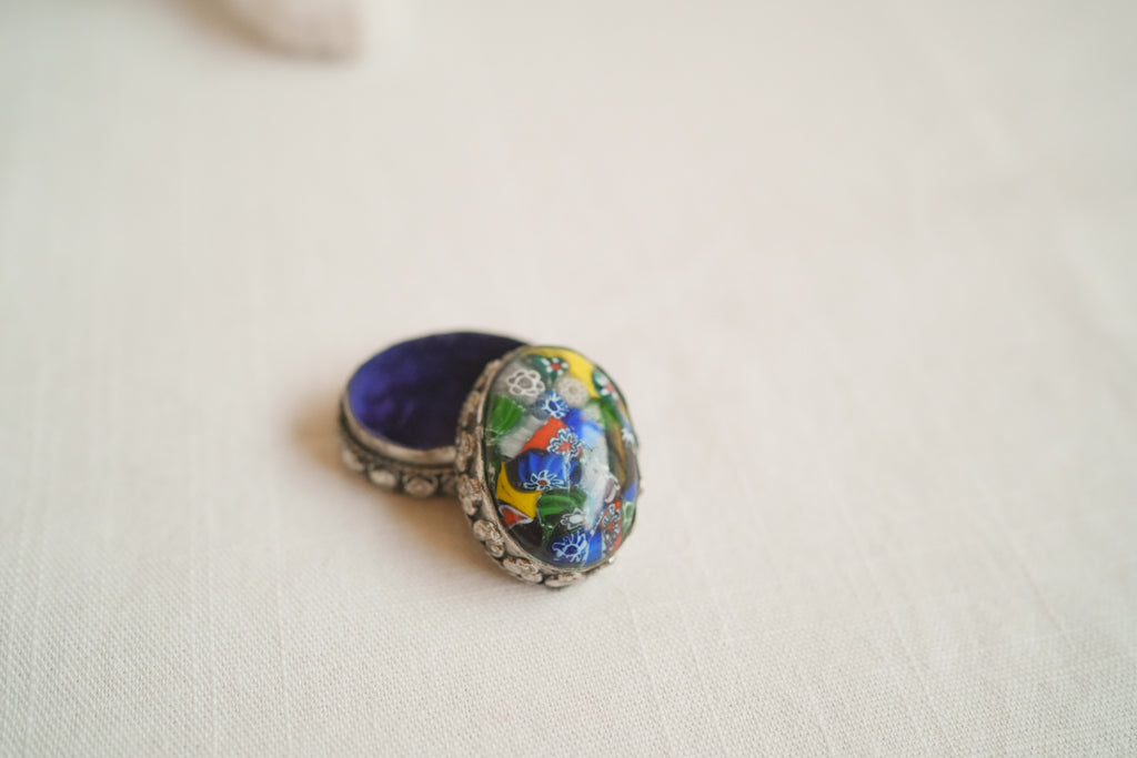 古董_純銀飾品迷你收納盒