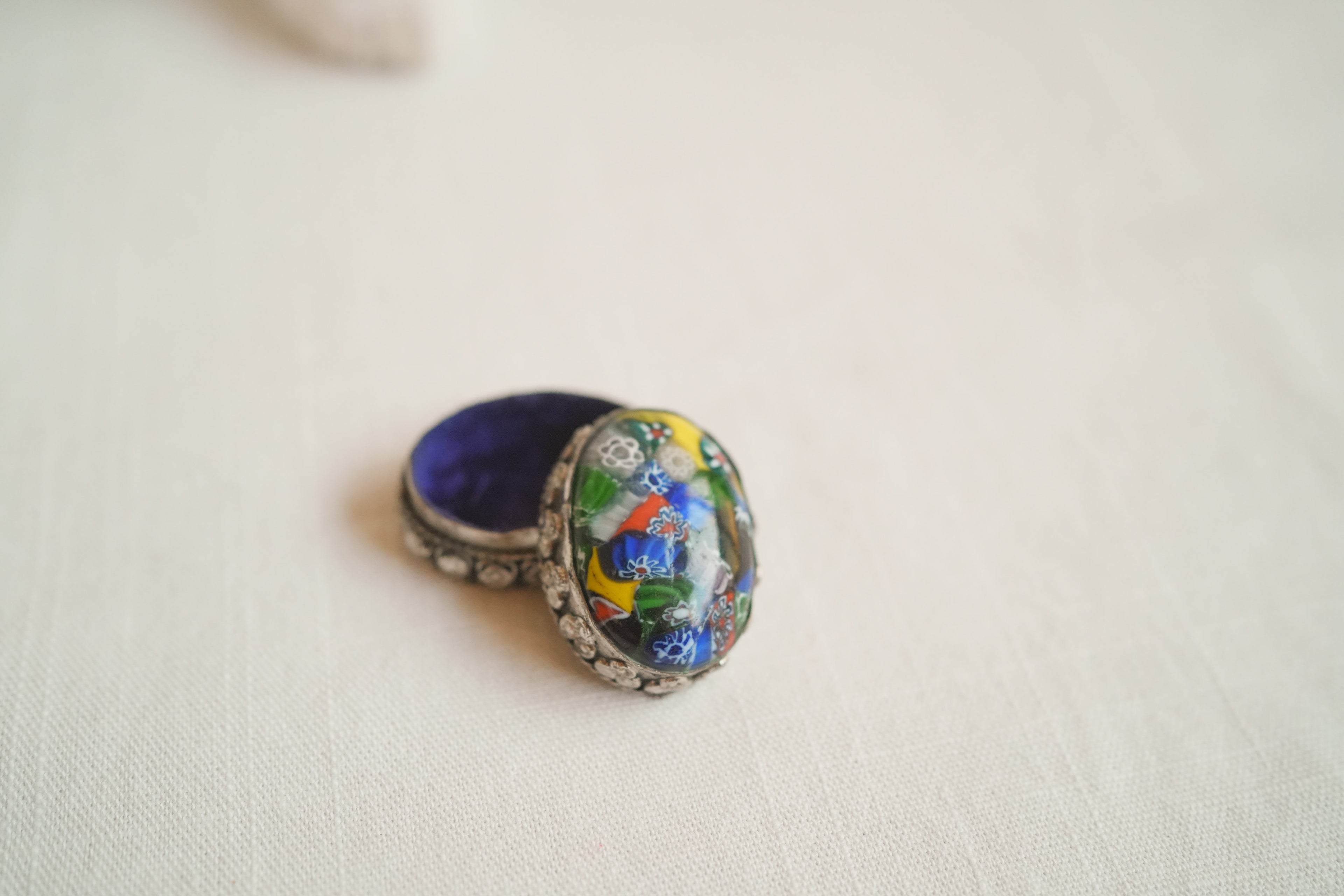 古董_純銀飾品迷你收納盒