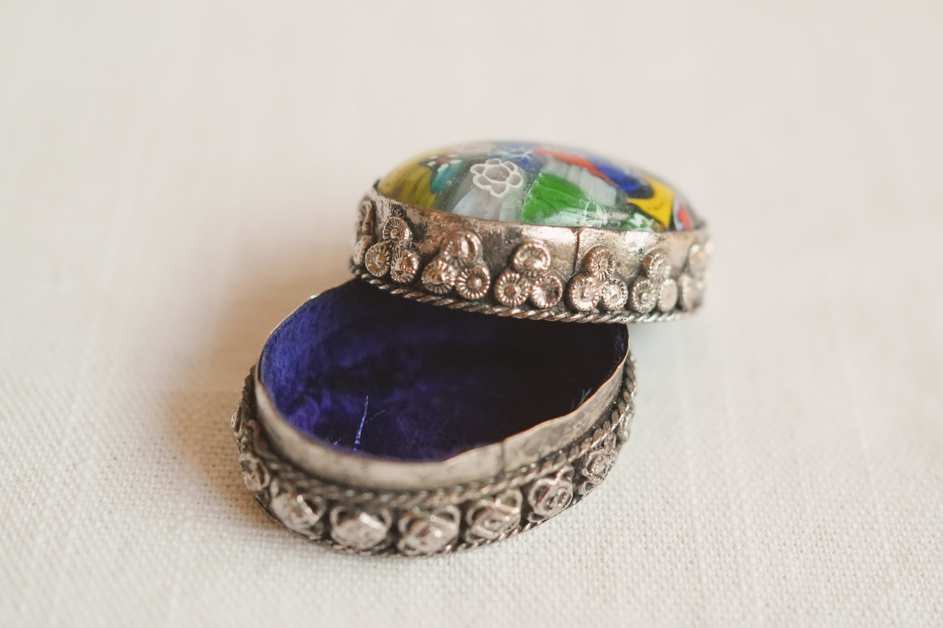 古董_純銀飾品迷你收納盒