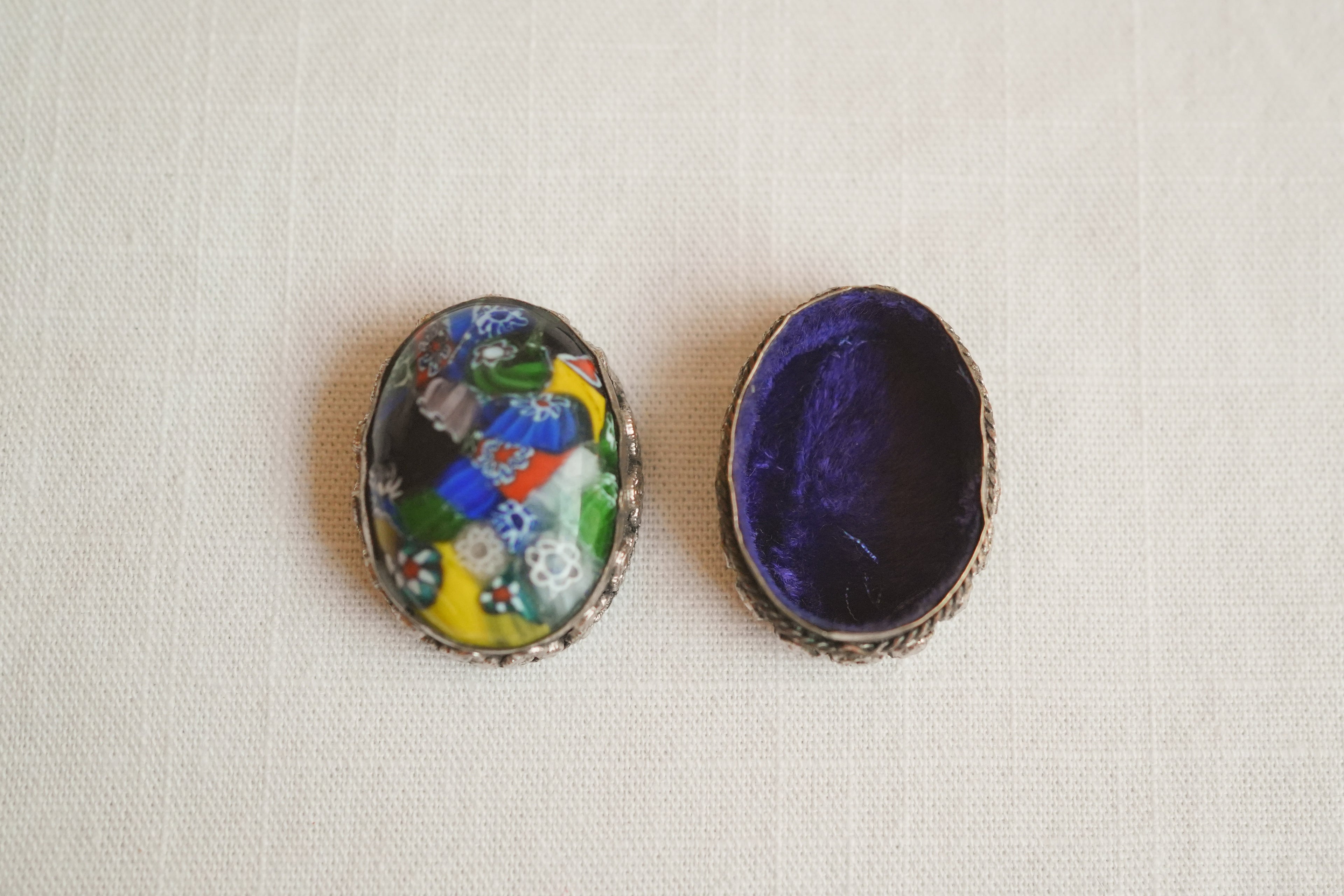 古董_純銀飾品迷你收納盒