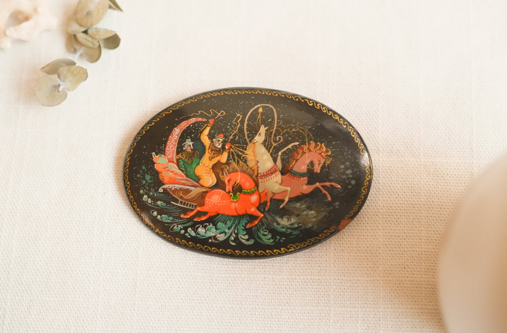 俄羅斯帕列赫漆器-別針