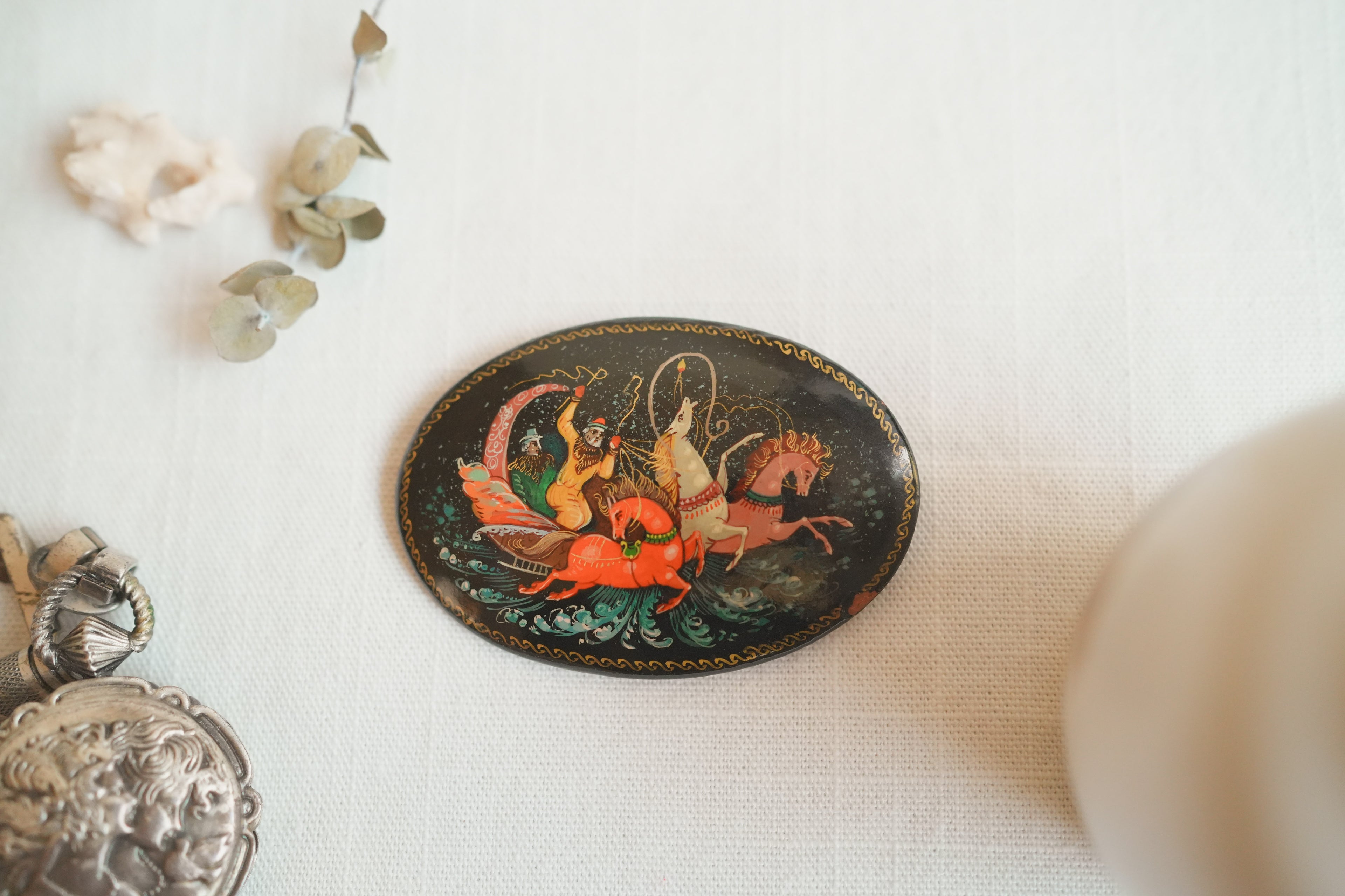 俄羅斯帕列赫漆器-別針