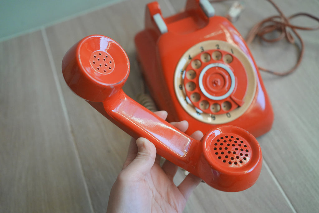 古董_東德普普風：RFT W66 太空橘機械電話