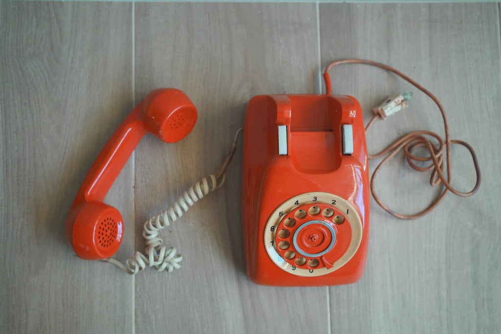 古董_東德普普風：RFT W66 太空橘機械電話