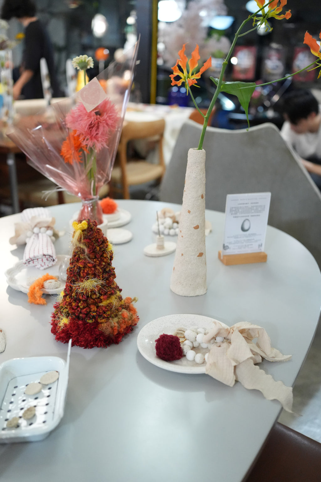 【無名屋】蛋殼手感圓珠．餐巾環 (一對)