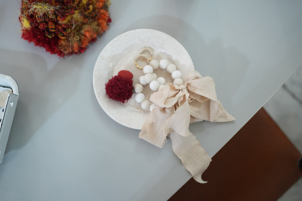 【無名屋】蛋殼手感圓珠．餐巾環 (一對)